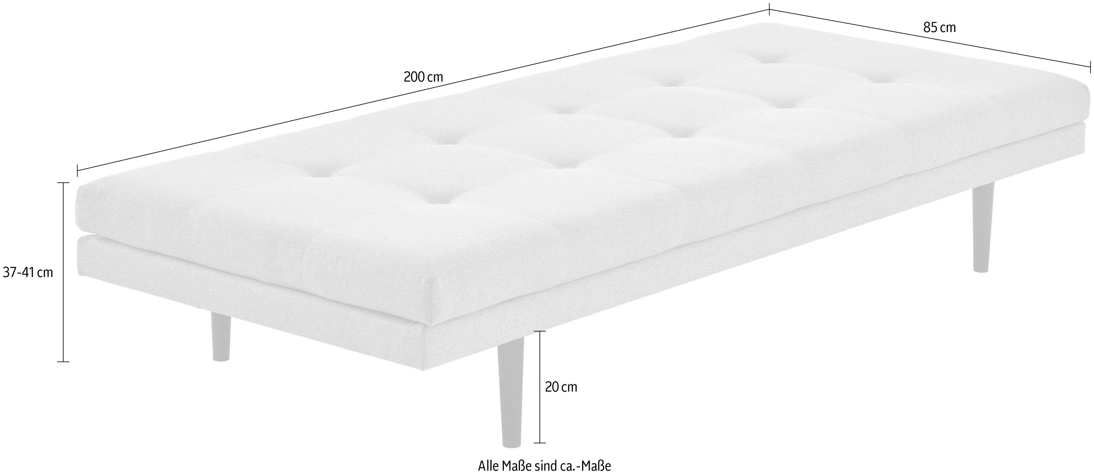 ATLANTIC home collection Chaise-longue Bergen Daybed in Japanse stijl, inclusief vast te zetten sluimerrol