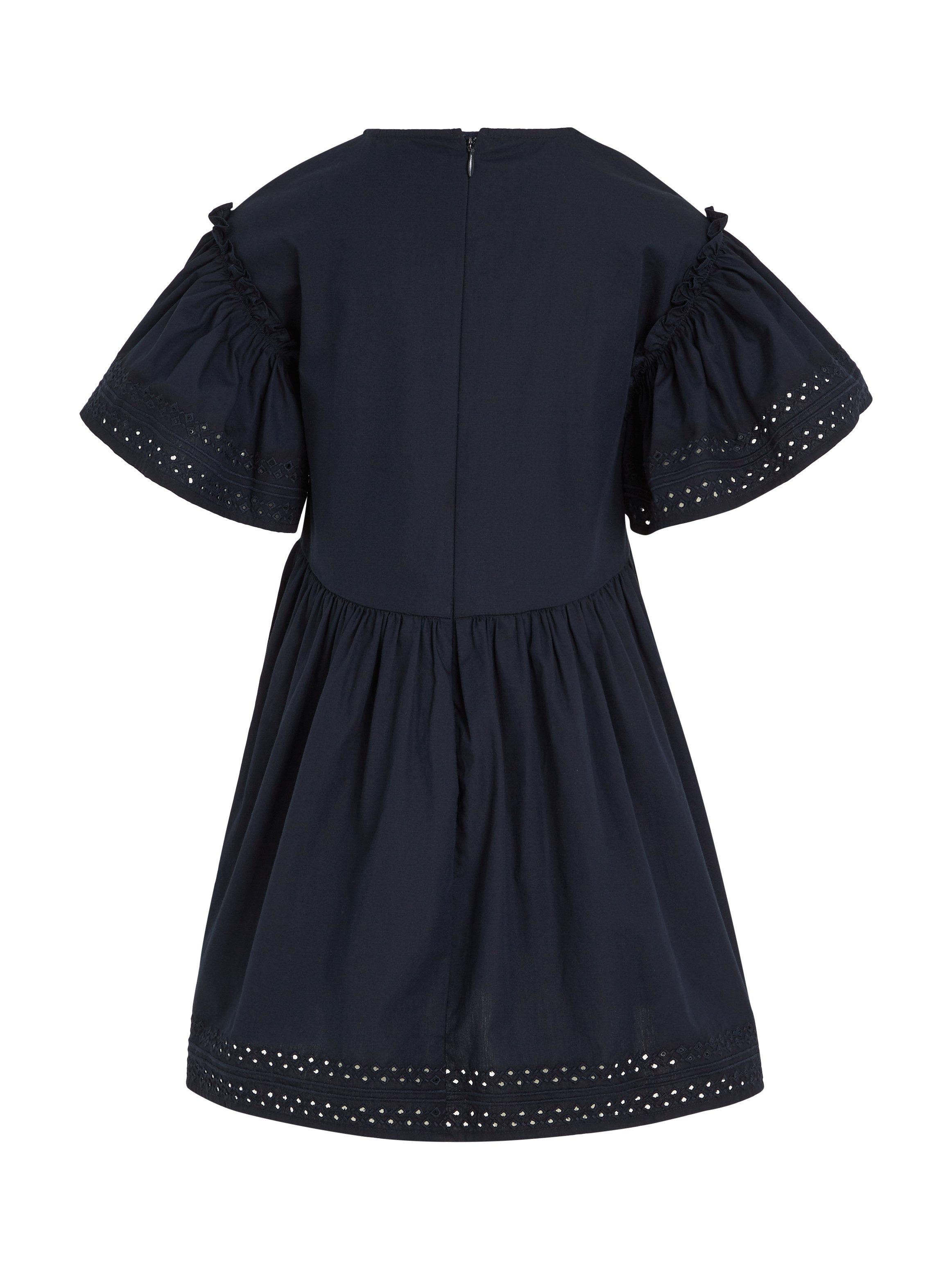Tommy Hilfiger Jurk in a-lijn BRODERIE ANGLAISE DRESS SS Kinderen tot 16 jaar met logostiksel