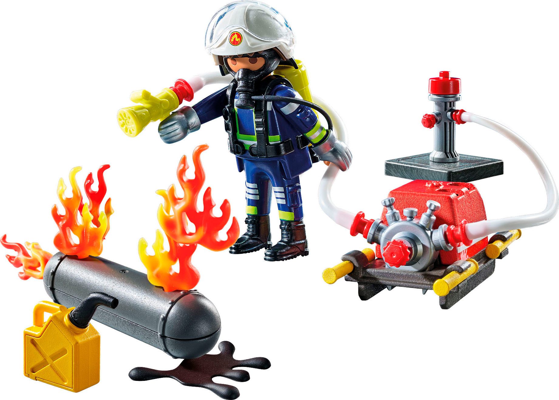 Playmobil® Constructie-speelset Löschung eines Gastanks (71826), Playmobil Action Heroes (42-delig)