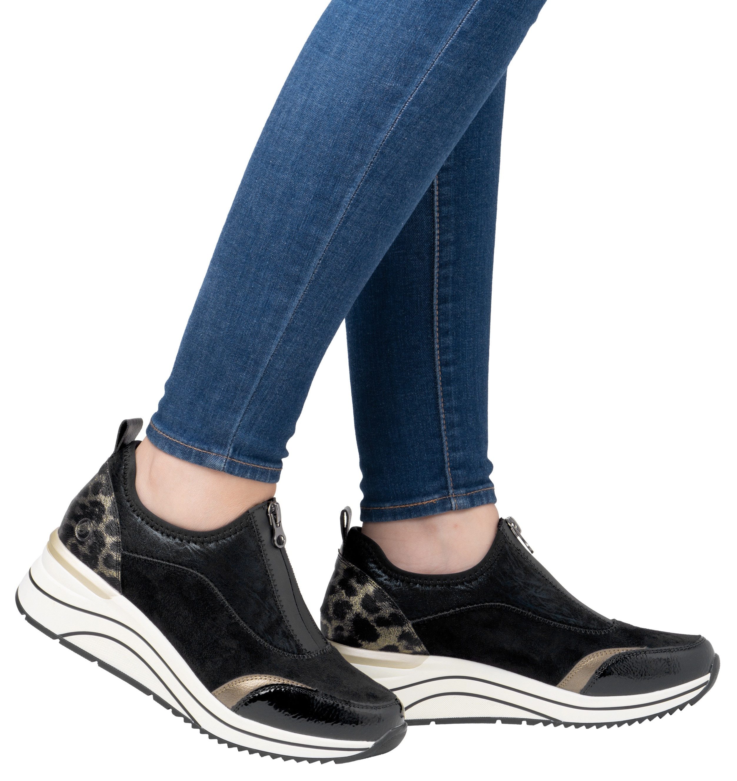 Remonte Slip-on sneakers Elisabeth Hurley-Collection , wedge sneaker, slipper, instapschoen, vrijetijdsschoen, vegan