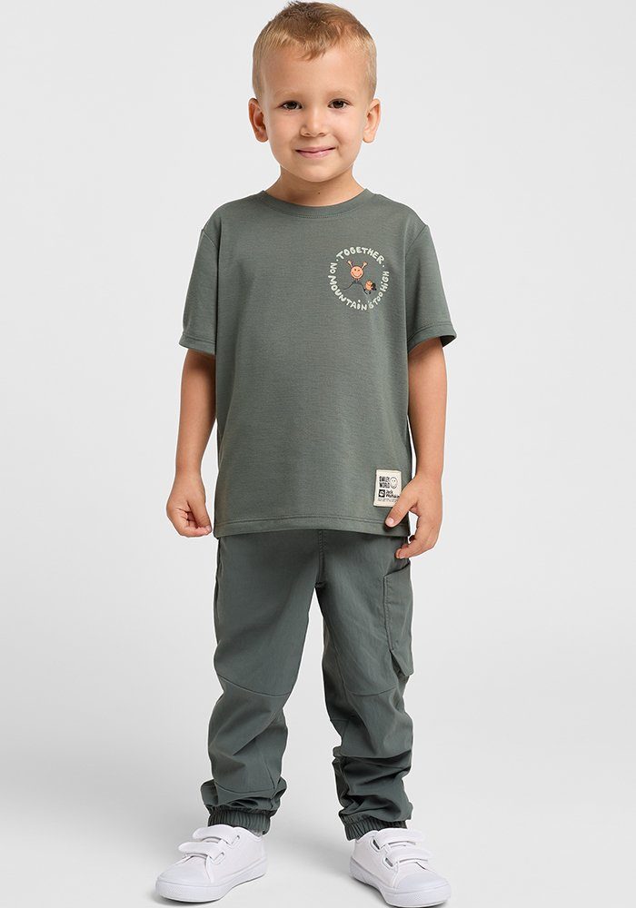 Jack Wolfskin Smileyworld Together T-Shirt Kids Functioneel shirt Kinderen 104 grijs slate green