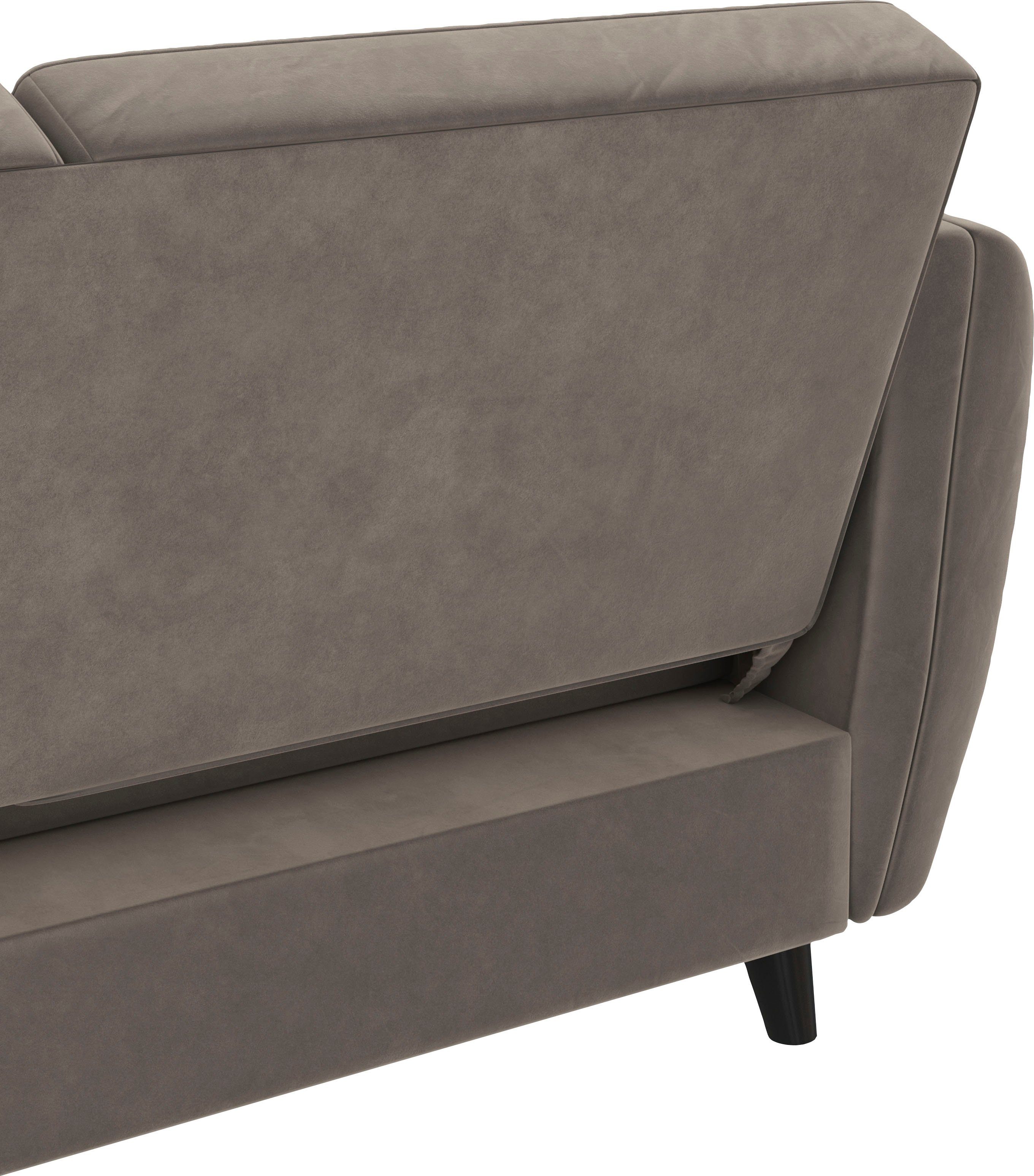 Dorel Home Hoekbank Perry, L-vorm Rugleuning, verschillende kleurvarianten, zithoogte 43 cm, breedte 219 cm