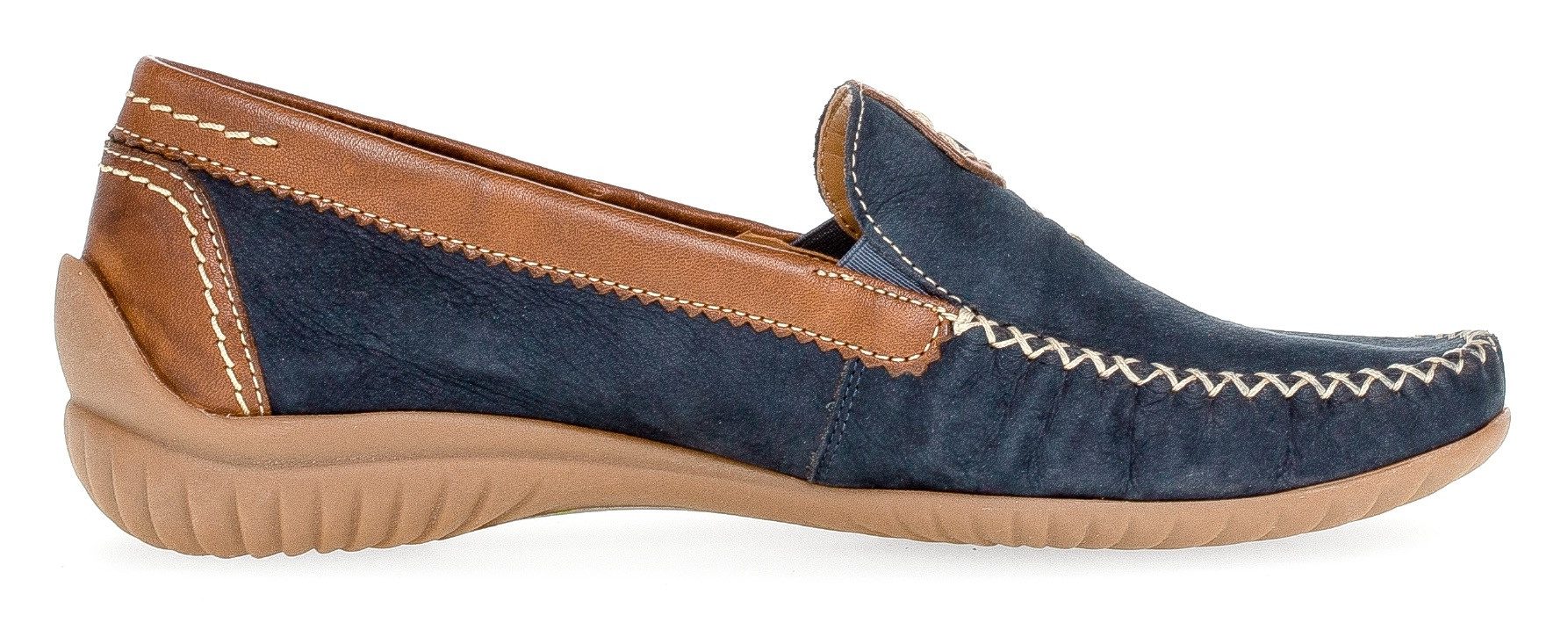 Gabor Mocassins Florence , slipper, instapschoen, comfortabele schoen met contrastnaad, breedte g (=wijd)