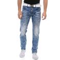 cipo  baxx regular fit jeans met markante wassing blauw