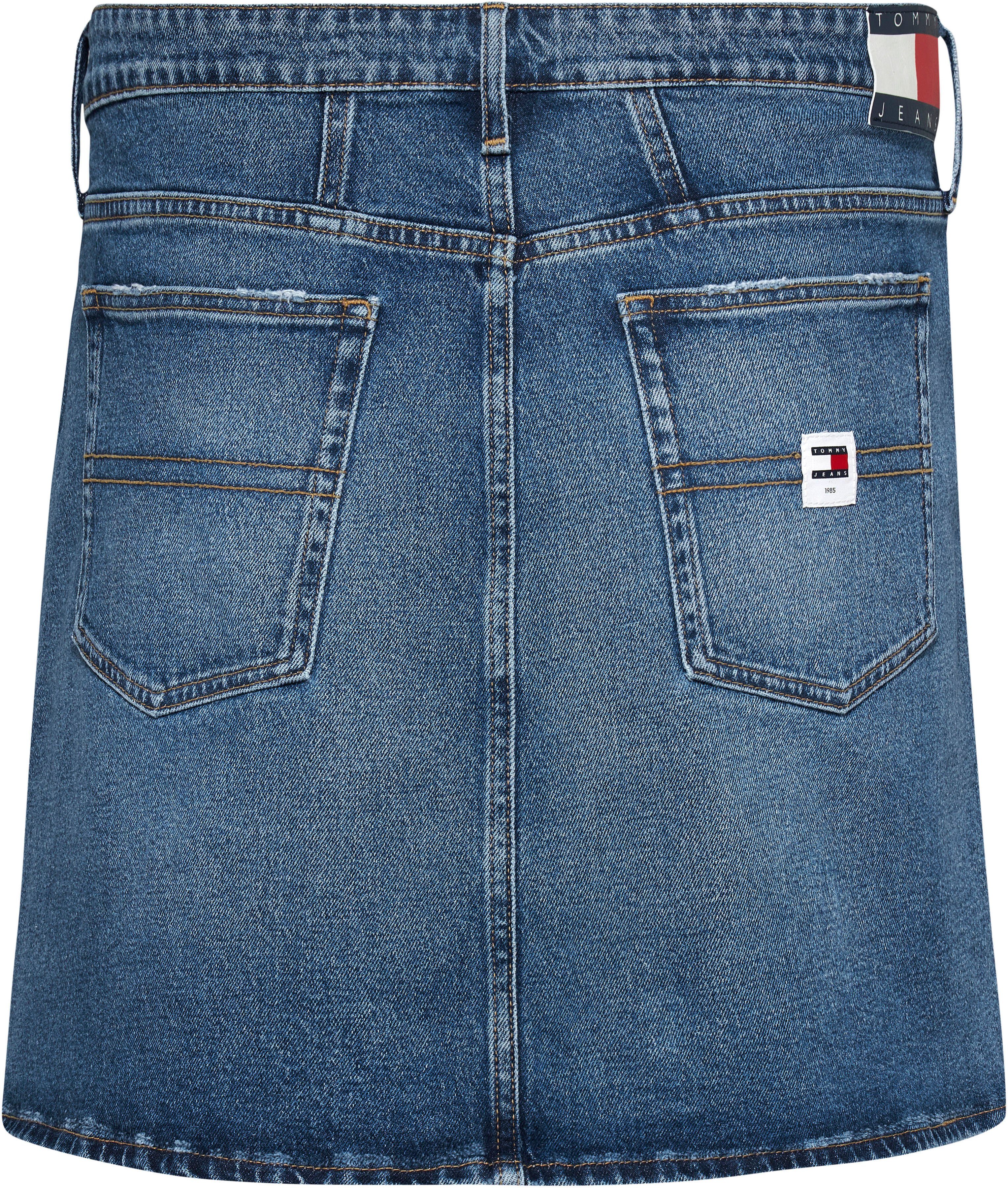 Tommy Jeans Curve Jeans rok CRV MOM UH SKIRT AH6158 Webrok met logo-borduring