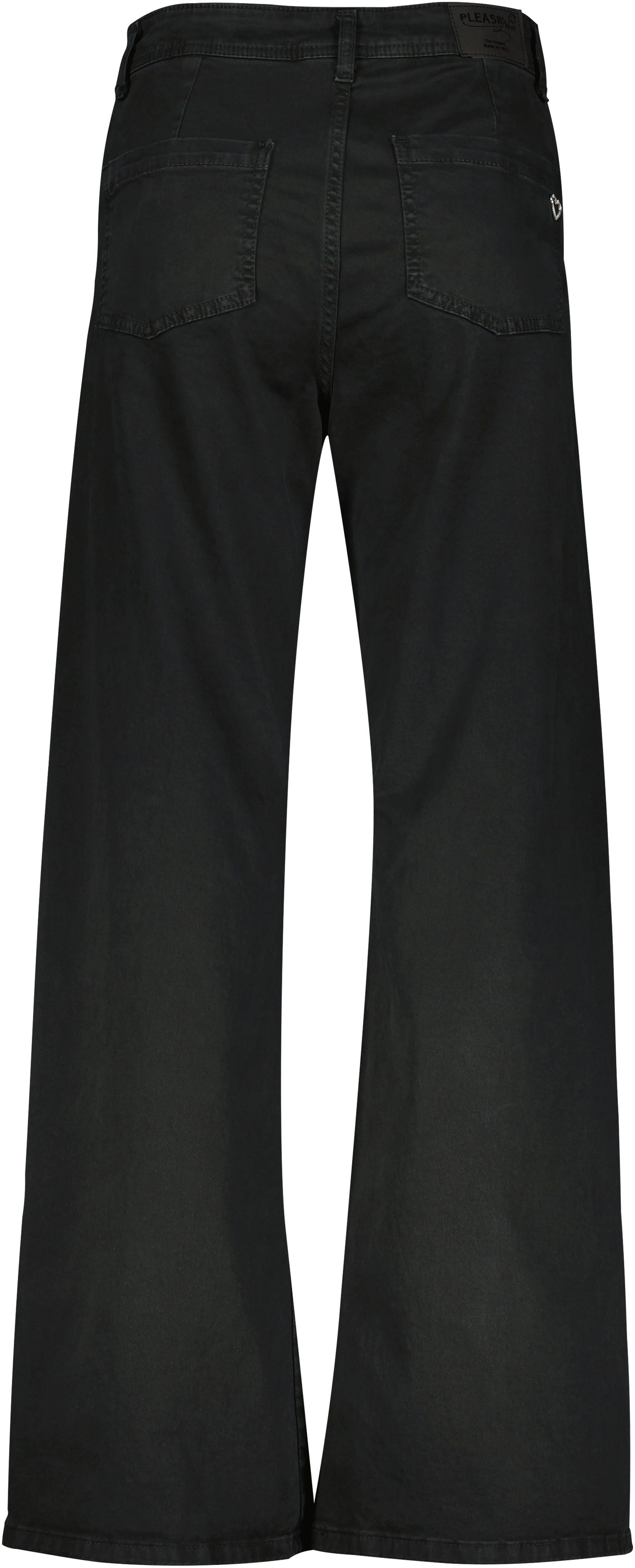 Please Jeans Broek met wijde pijpen van hoogwaardige katoenmix met stretch