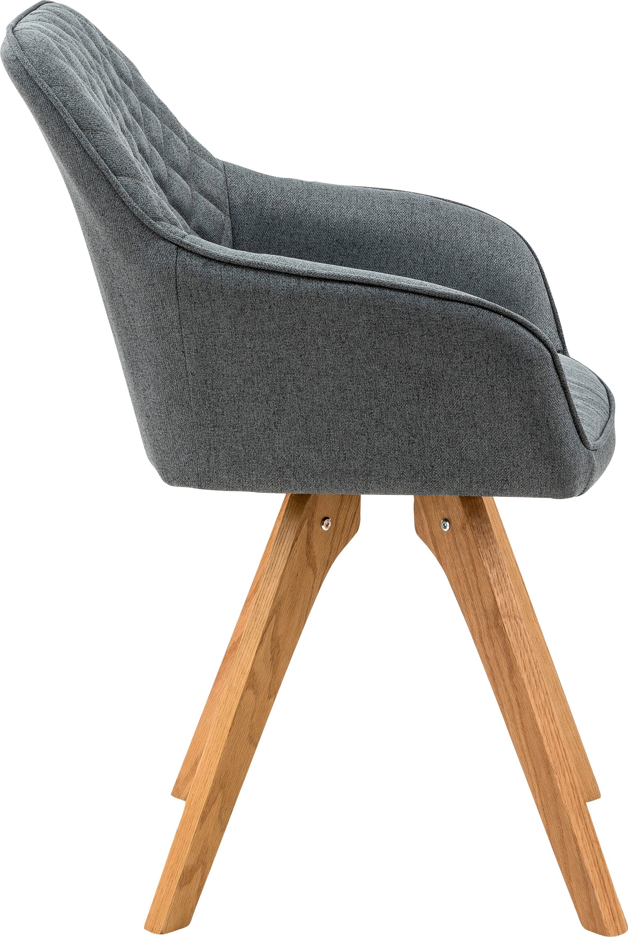 SalesFever Eethoek bestaand uit 4 moderne beklede stoelen en een 180 cm brede tafel (set, 5-delig)