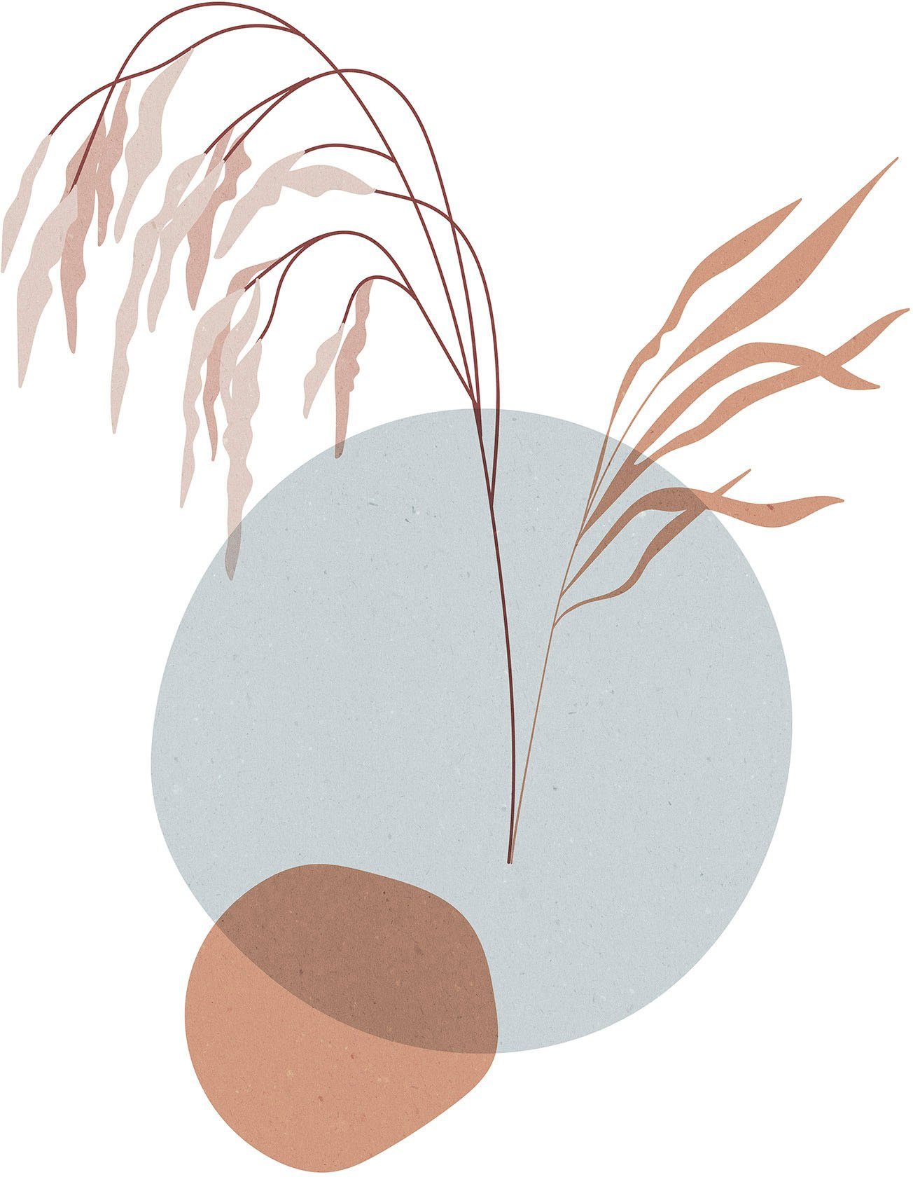 Komar Wanddecoratie Bohemian Reedbeds Wanddecoratie - zonder lijst (1 stuk) dieren maat 30 cm x 40 cm multicolor