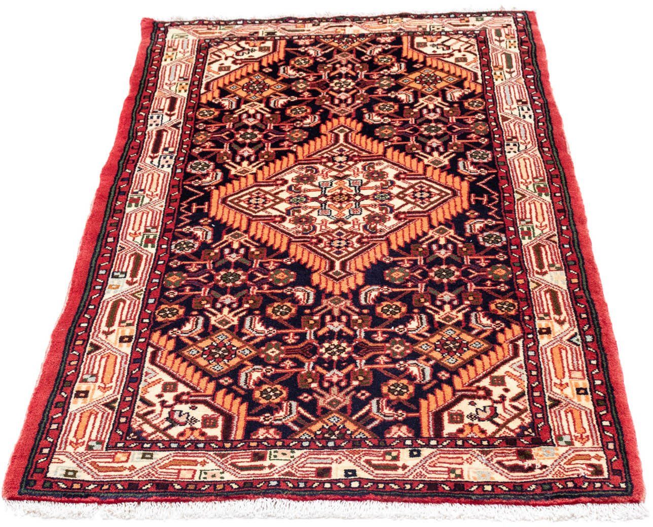 morgenland Wollen kleed Hosseinabad medaillon rosso 125 x 80 cm Handgeknoopt