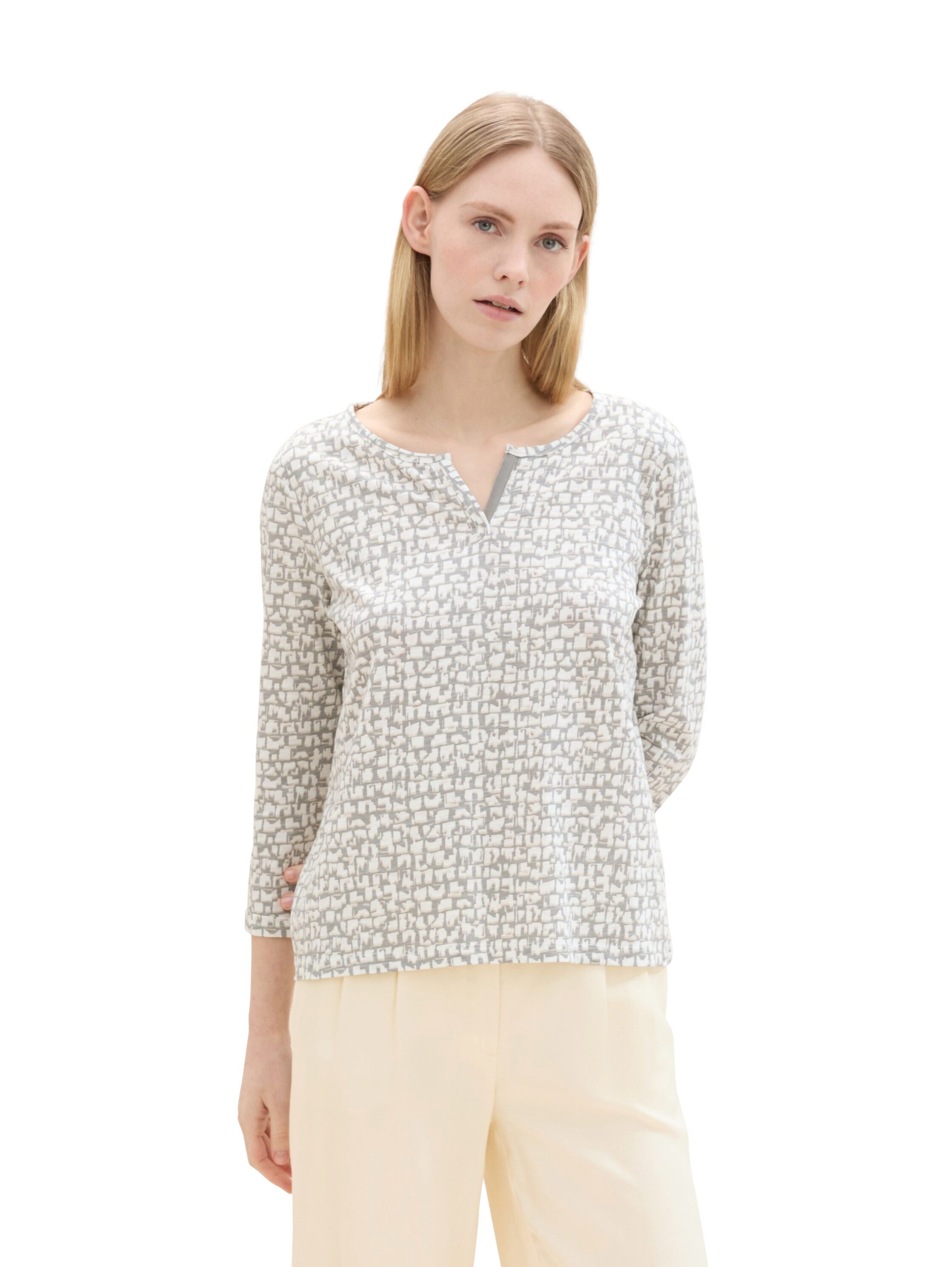 Tom Tailor Henleyshirt met print all-over