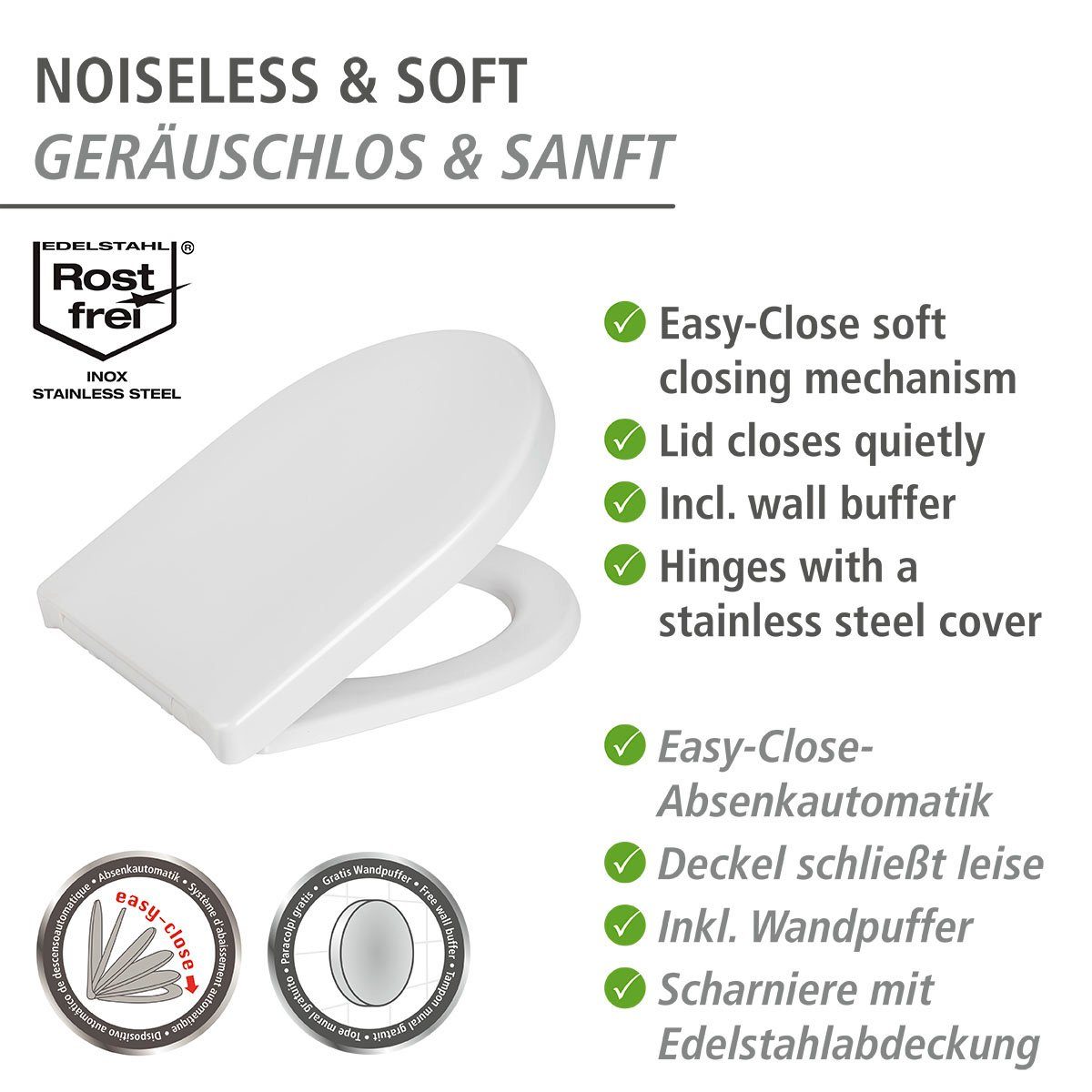 WENKO Toiletzitting Sindia maximaal belastbaar tot 300 kg