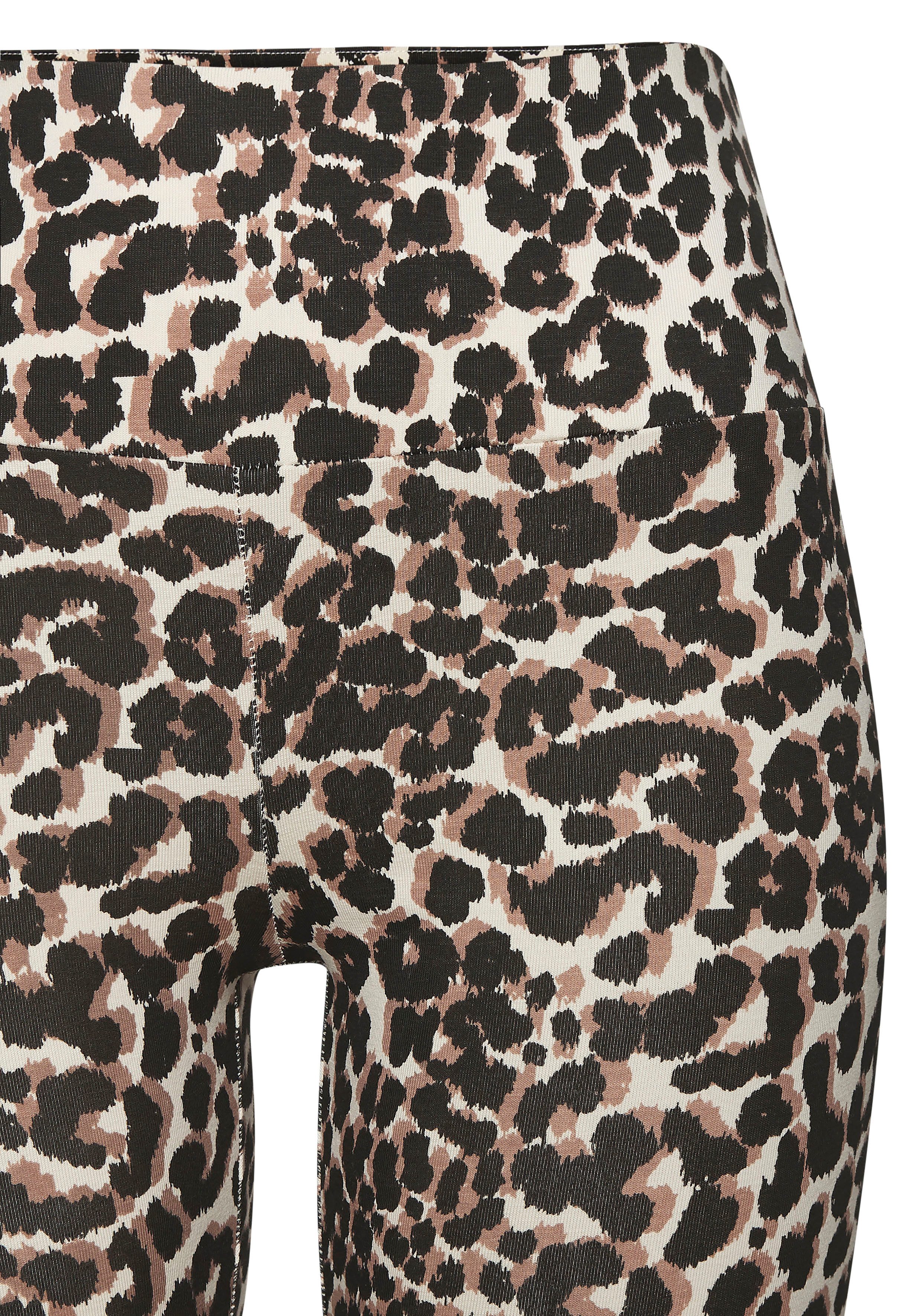 active by Lascana Legging in luipaardprint, met brede boord