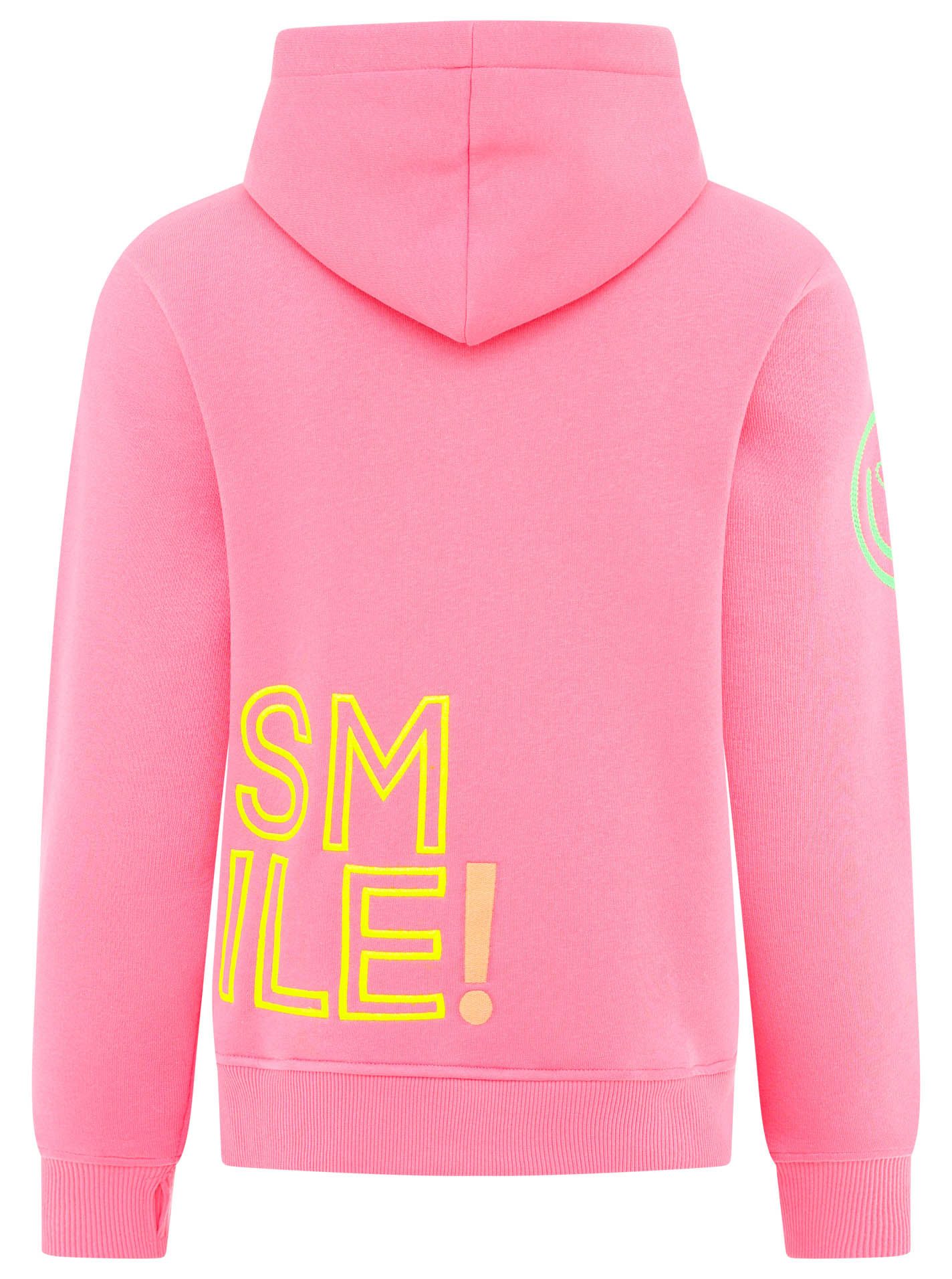 Zwillingsherz Hoodie Alissa 2.0 met smile borduurwerk voor en achter