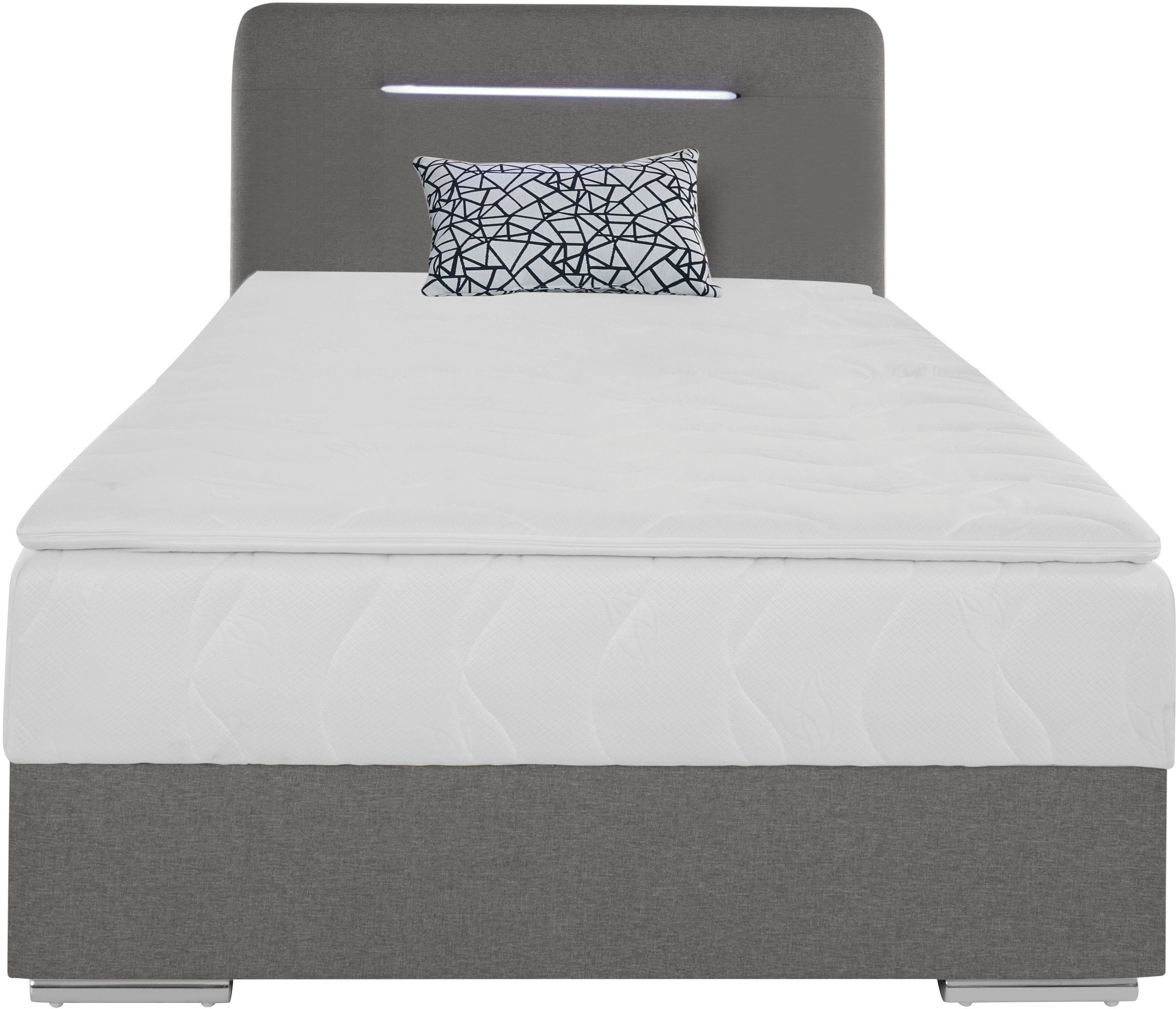 COTTA Boxspring Lighstar inclusief ledverlichting, topmatras, bedkist en sierkussen
