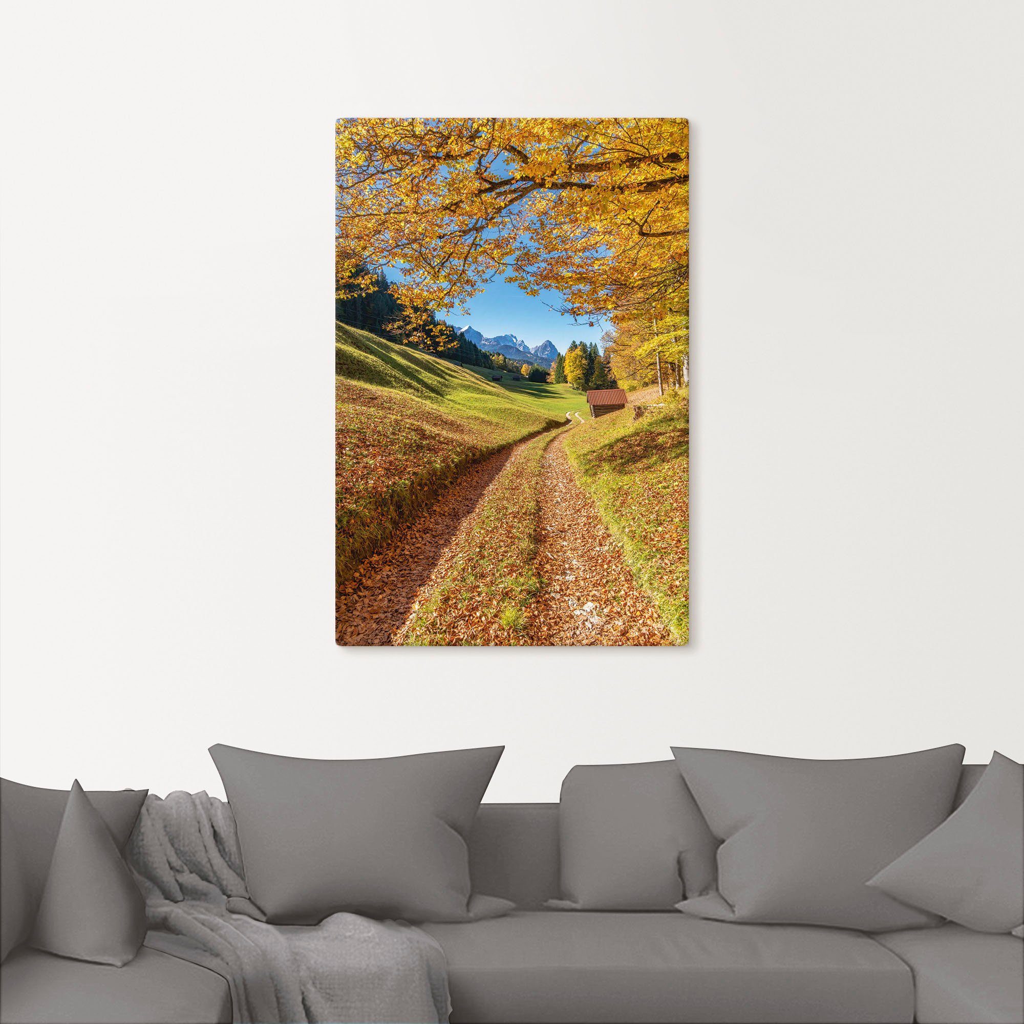 Artland Artprint Herfst in Beieren als artprint van aluminium, artprint op linnen, muursticker, verschillende maten