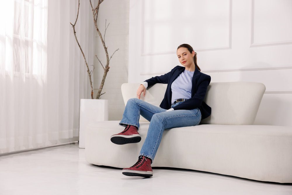 Remonte Veterschoenen platform, lace-up ankle boots, boots in crash look