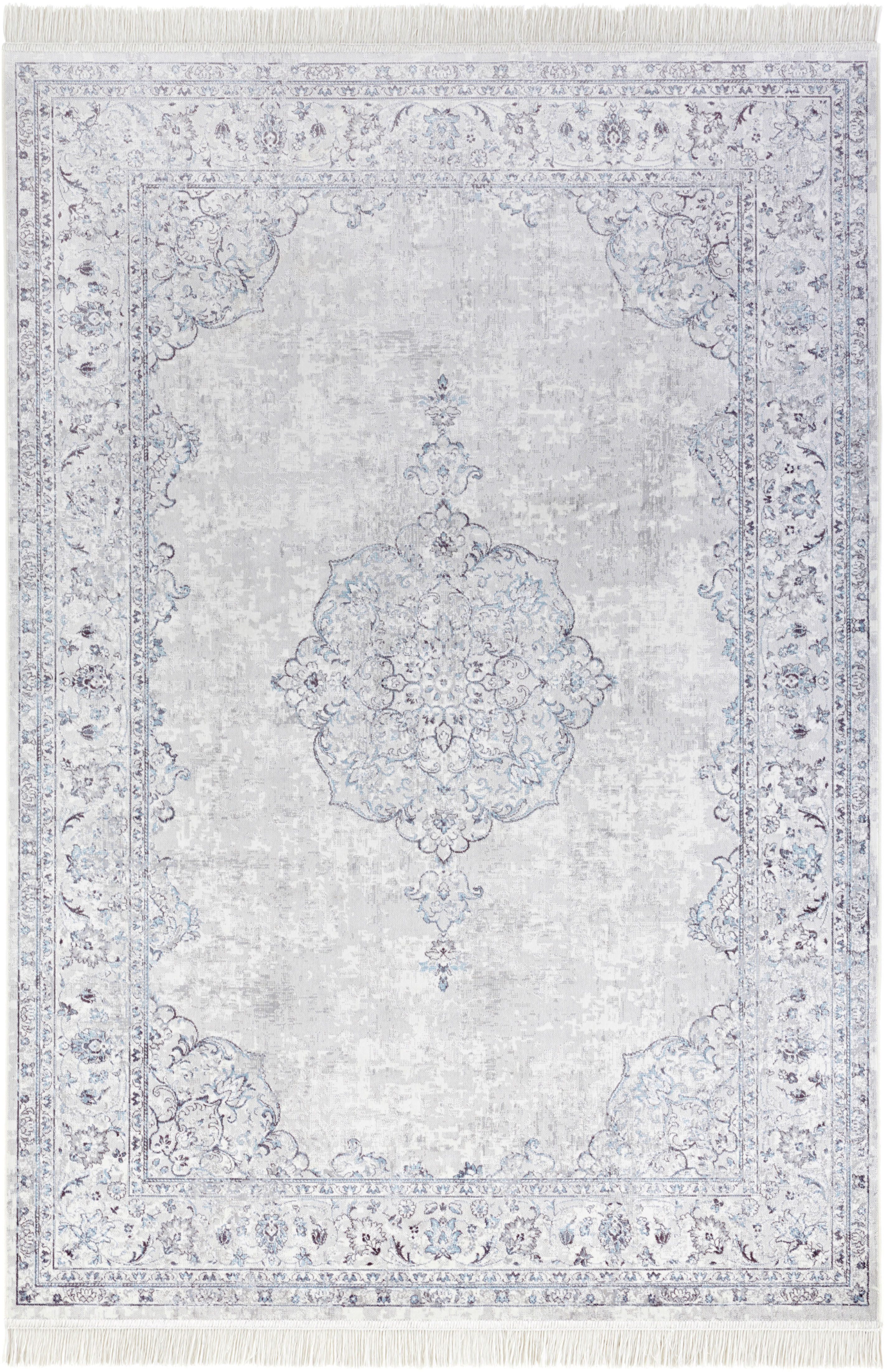 NOURISTAN Vloerkleed Orient Vintage medaillon Oriëntaals met franje, oriënt, woonkamer, slaapkamer, eetkamer