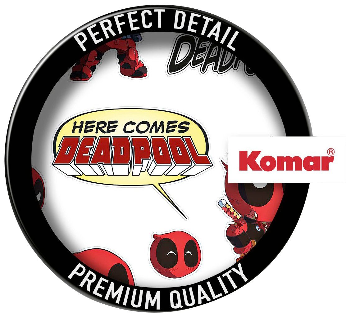 Komar Wandfolie Deadpool Cute - afm. 50 x 70 cm zelfklevend, wandstickers, kinderkamer (12-delig)