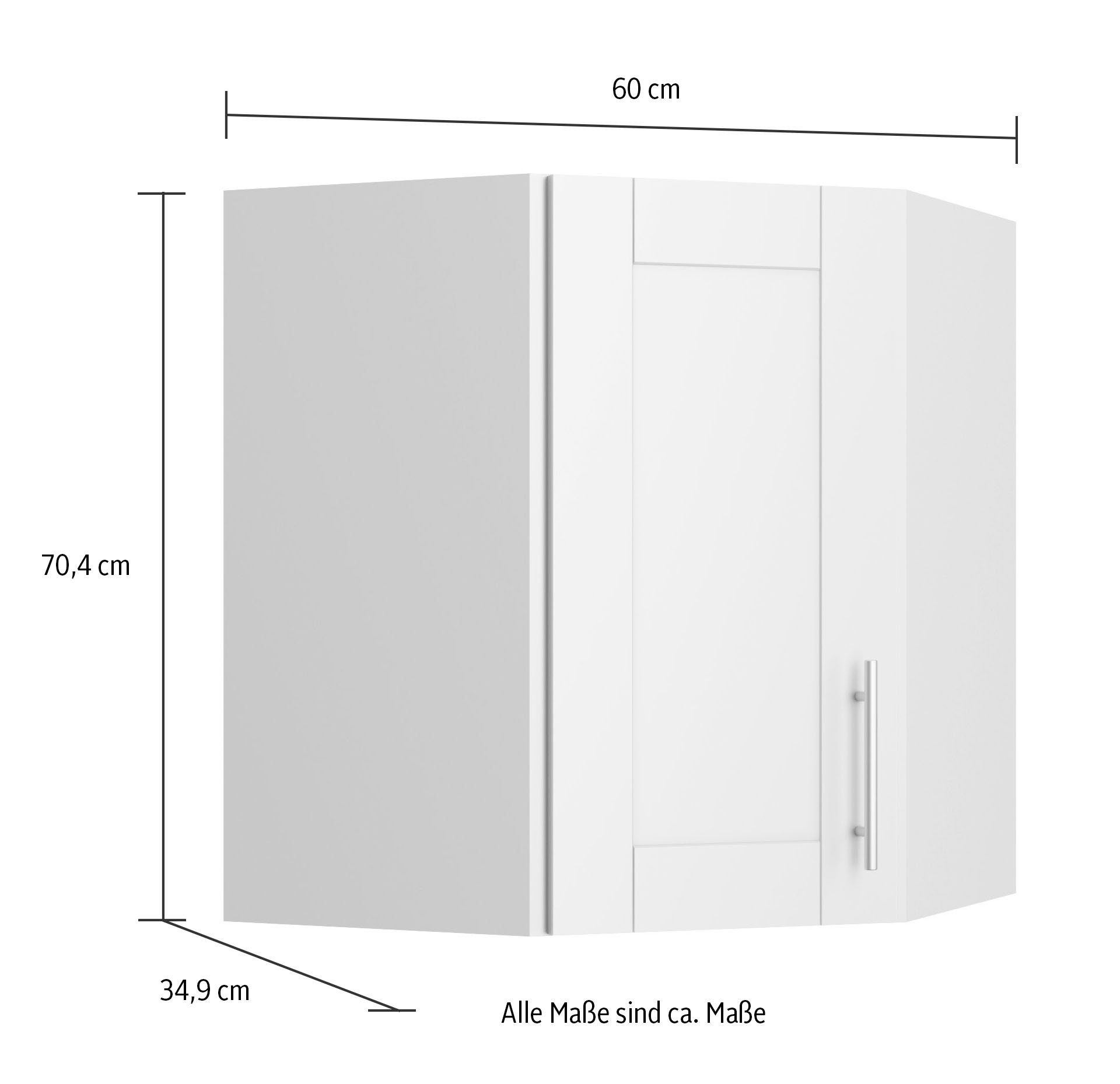 OPTIFIT Hangend hoekkastje KS-Ahus Breedte 60x60 cm