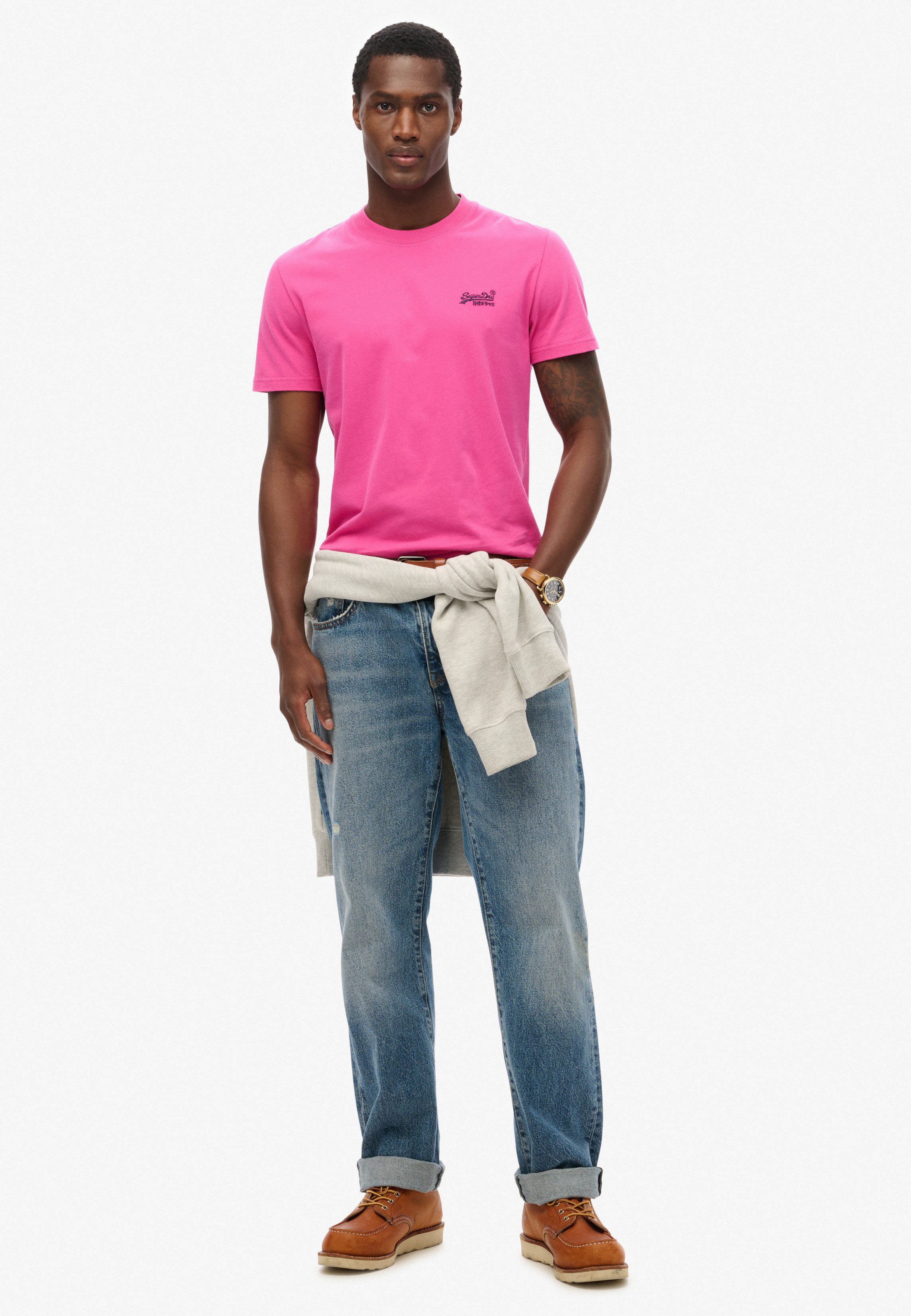 Superdry Shirt met ronde hals ESSENTIAL LOGO EMB TEE