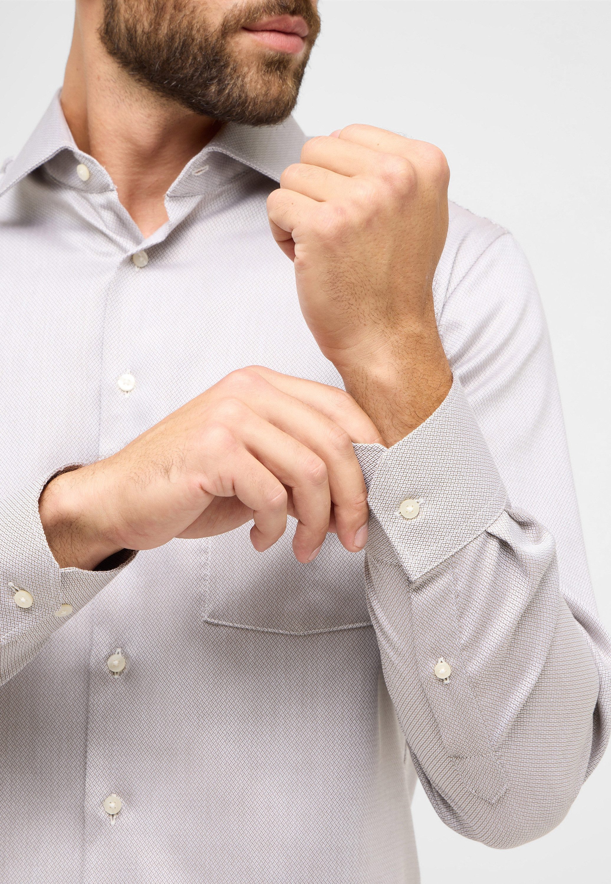 Eterna Overhemd met lange mouwen MODERN FIT NON IRON (strijkvrij)