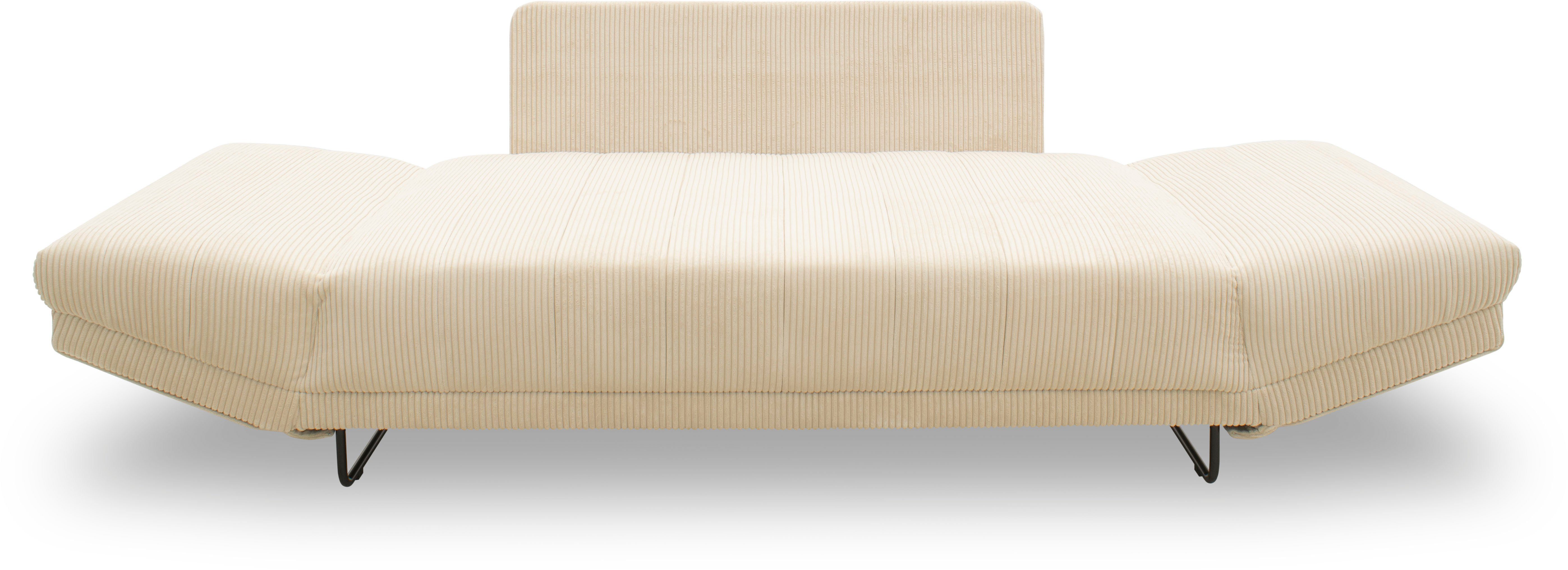 INOSIGN Slaapbank Jadelyn met opklapbare armleuningen, Binnenvering, ribfluwelen bekleding, incl. 2 armleuningkussens, ligoppervlak 97 x 250 cm