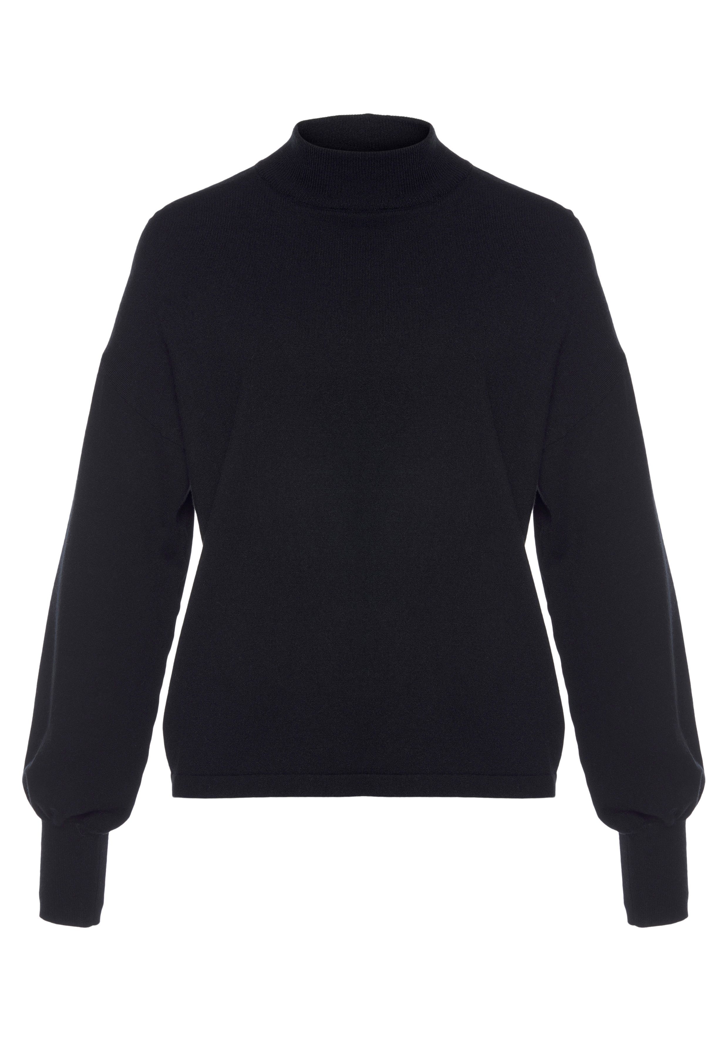 Lascana Gebreide trui met klein staande kraag, fijngebreide trui, casual-chic