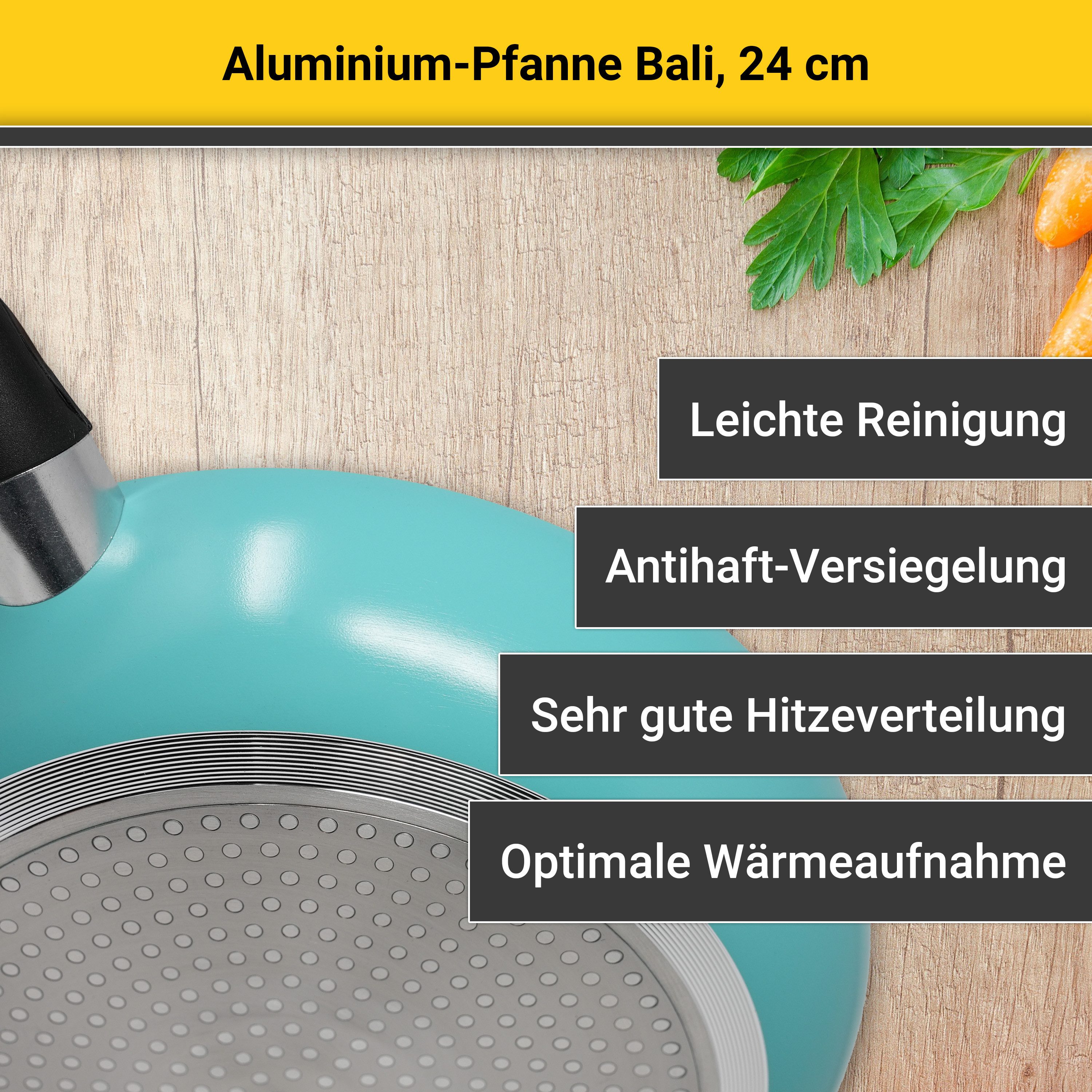 Krüger Koekenpan Aluminium pan Bali voor inductiekookvelden geschikt (1-delig)