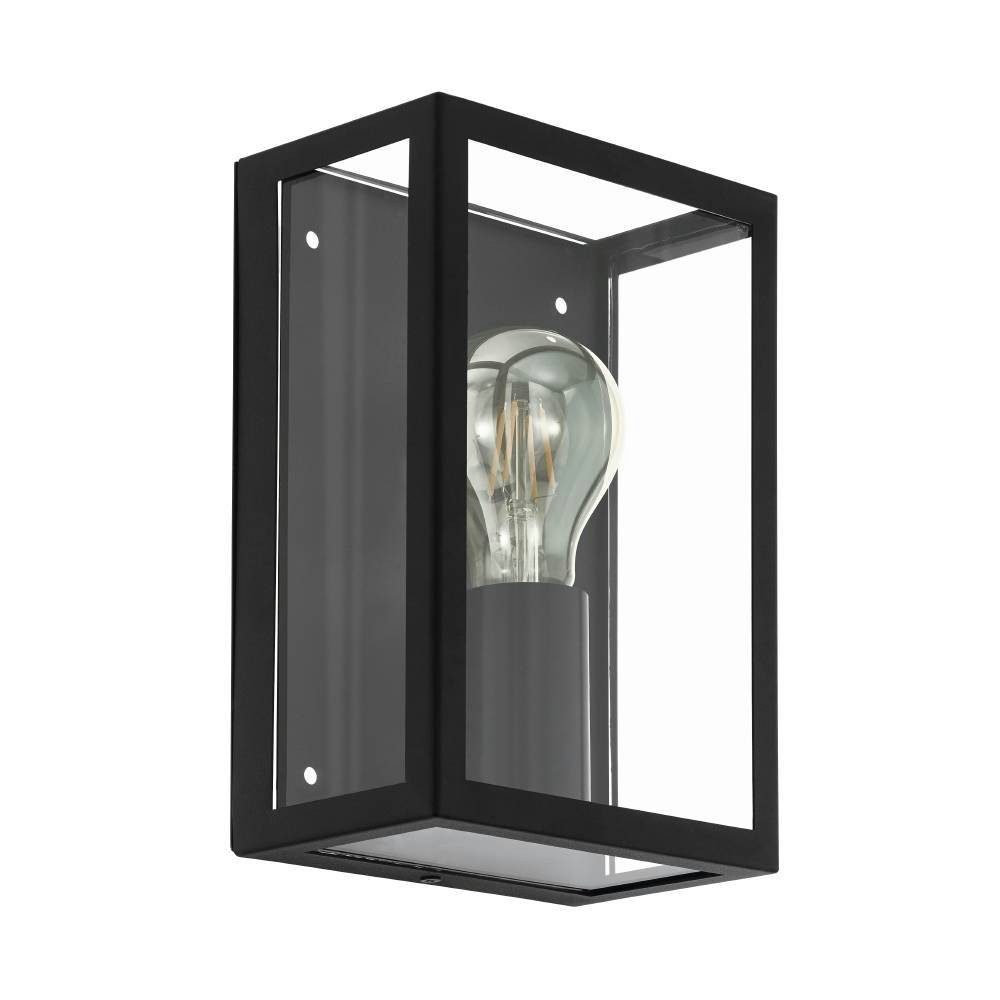 EGLO Wandlamp voor buiten ALAMONTE 1 zwart / l17 x h26 x b26 cm / spatwaterdicht / rustiek