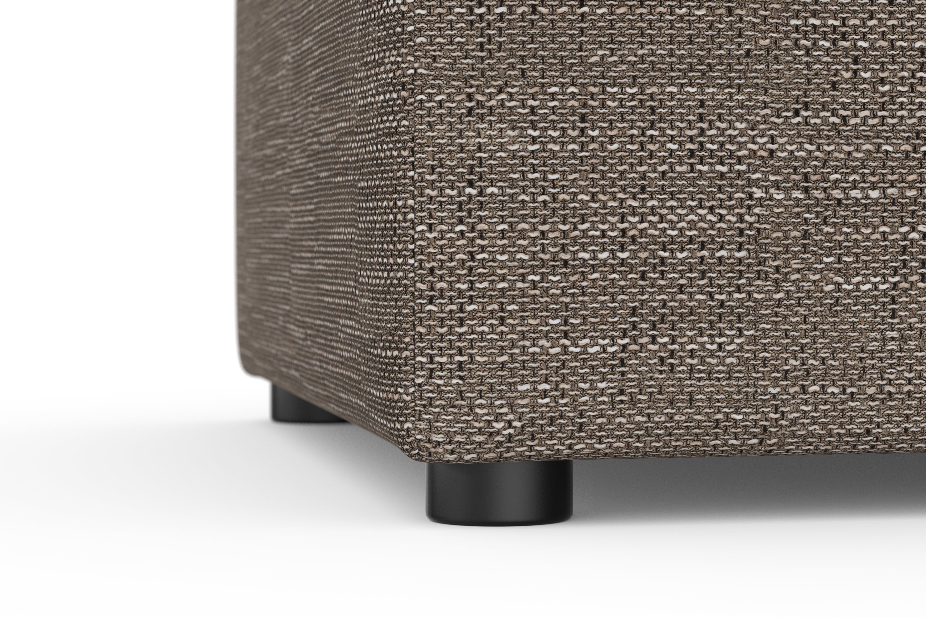 DOMO collection Hocker Topmatras met golfvering, op kunststof glijders