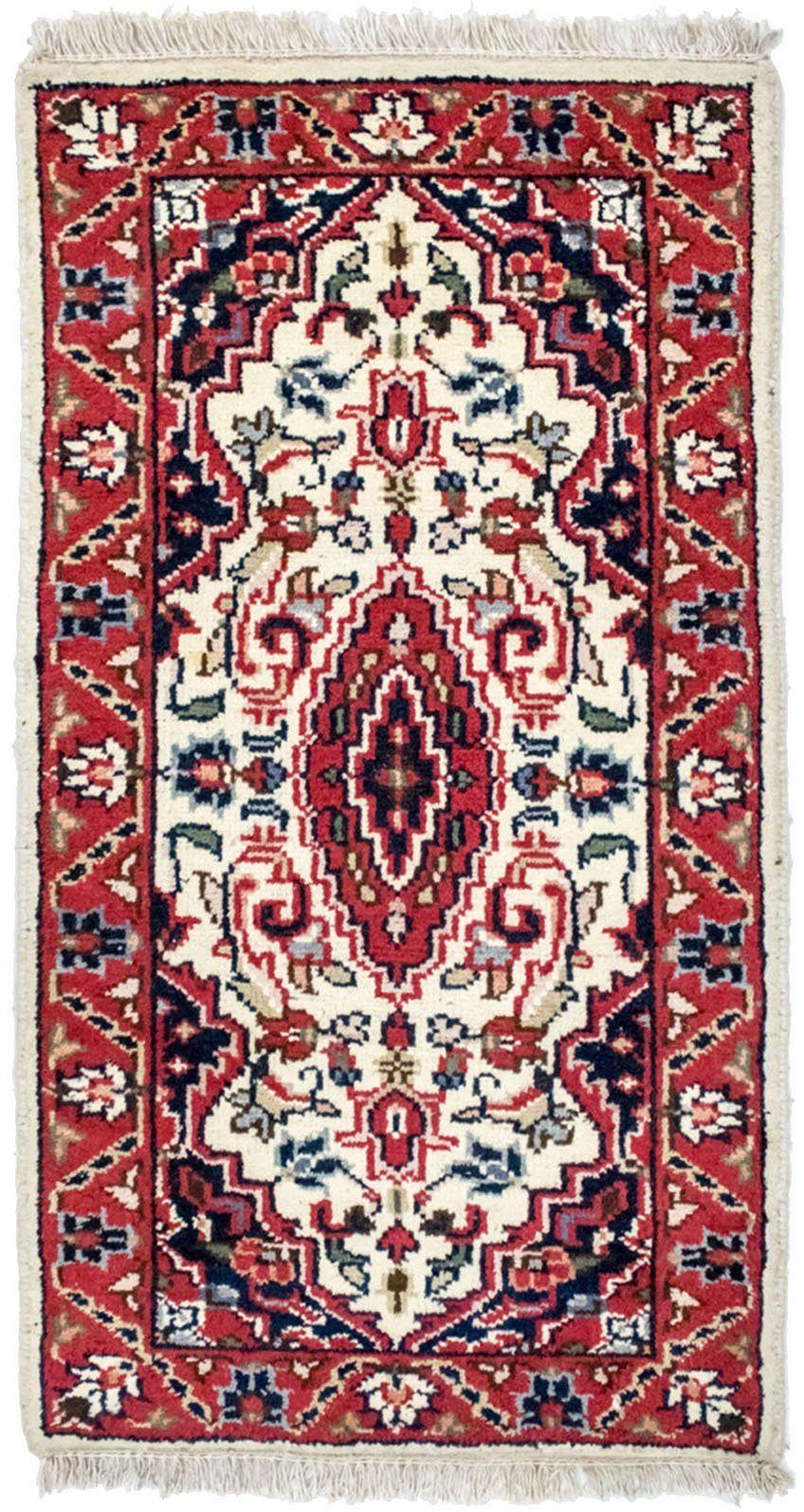 morgenland Wollen kleed Keshan vloerkleed met de hand geknoopt beige