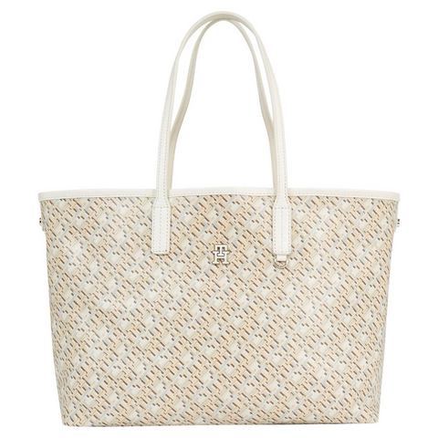 NU 20% KORTING: Tommy Hilfiger Shopper TH MONOPLAY LEATHER TOTE MONO