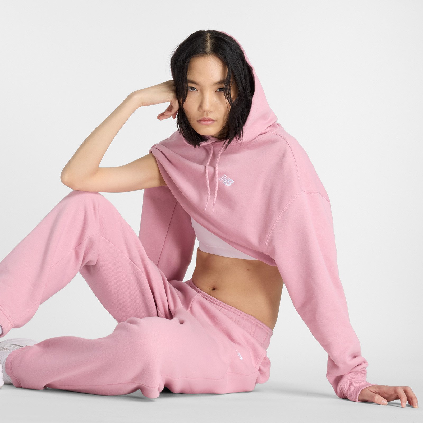 New Balance Hoodie Sport Essentials French Terry Hoodie PINK TAFFY