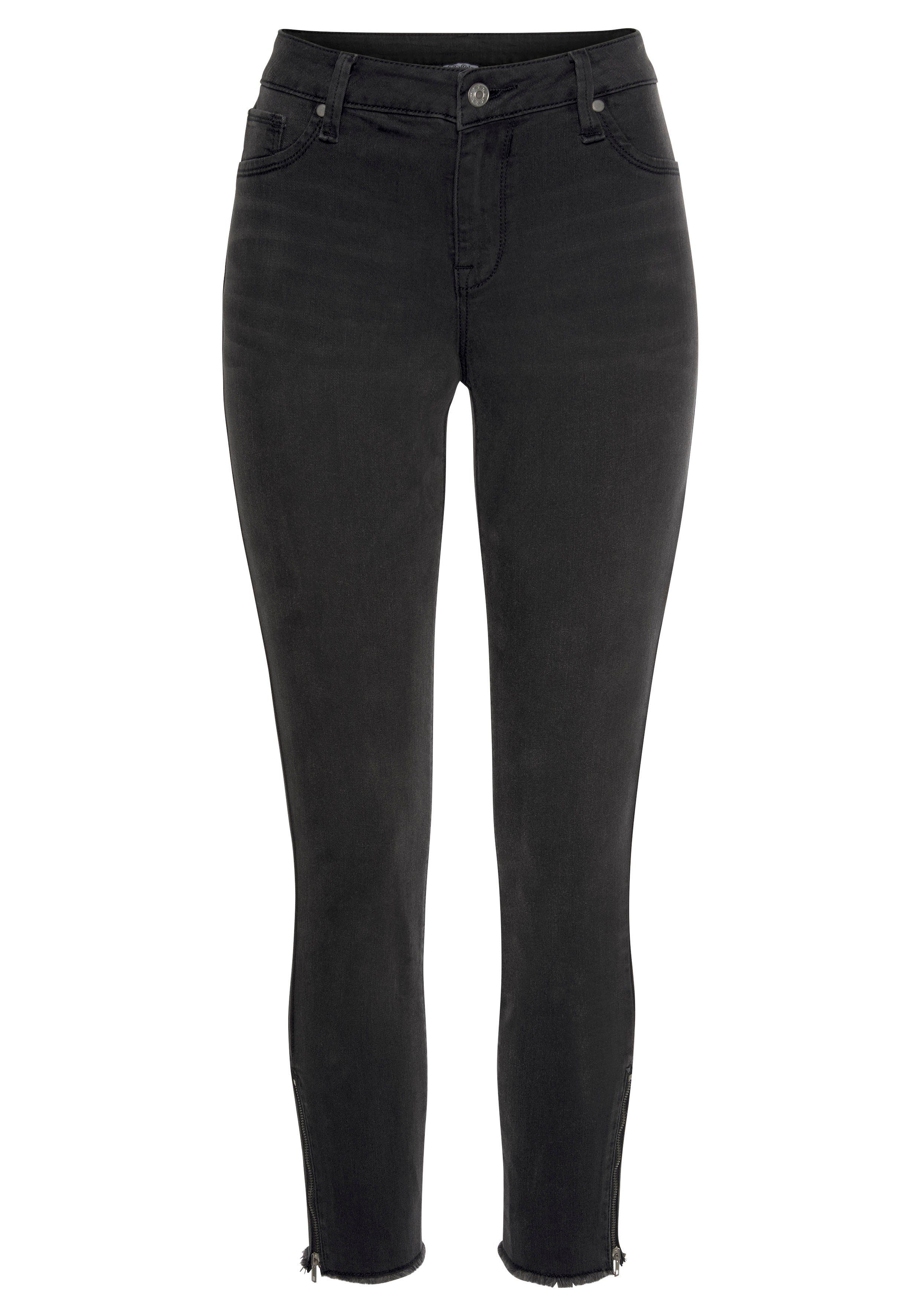 Lascana Jeggings met ritsen aan de zoom, skinny, elastische kwaliteit, modieus