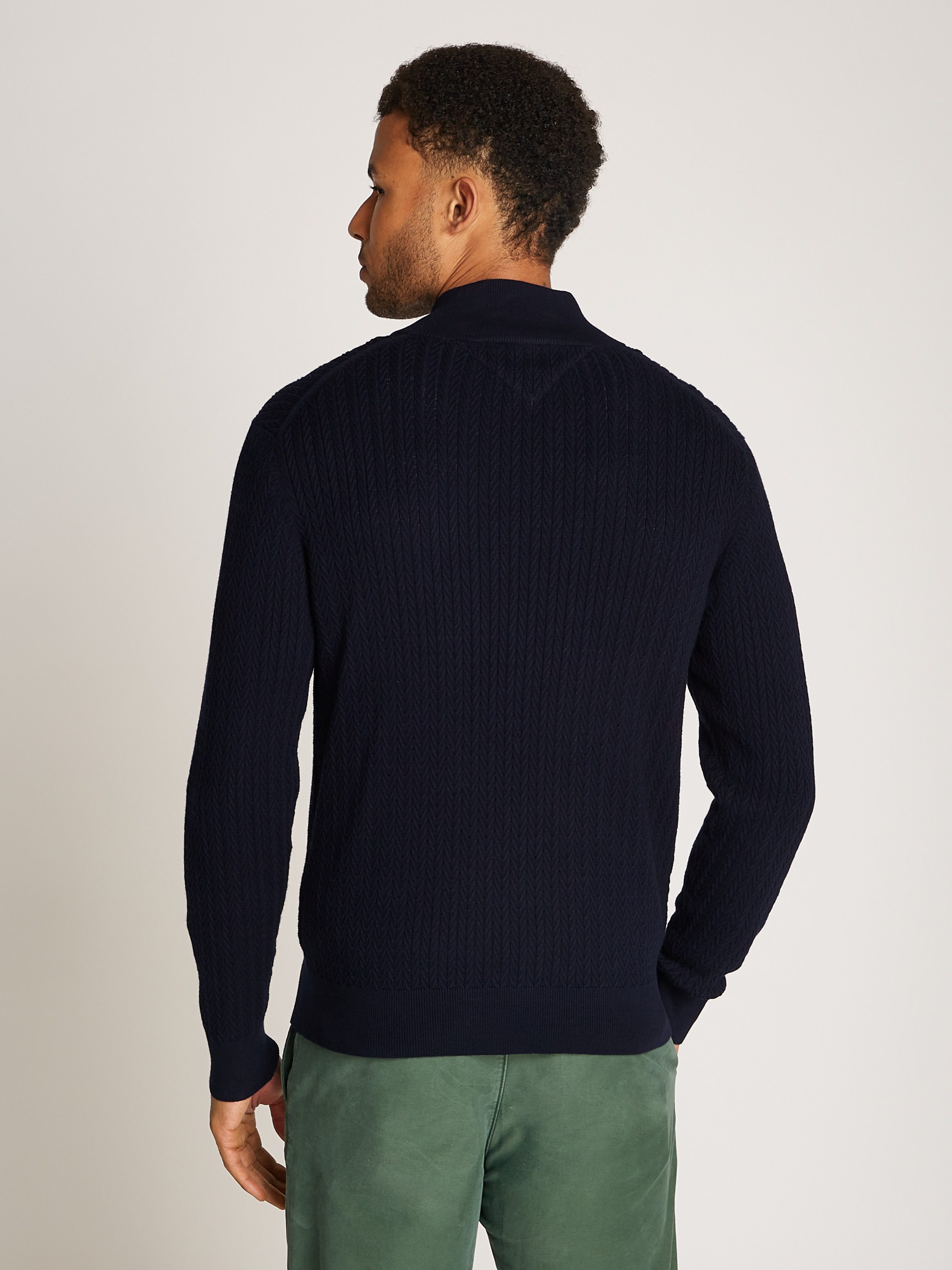 Tommy Hilfiger Vest HERRINGBONE STRUCTURE ZIP THRU