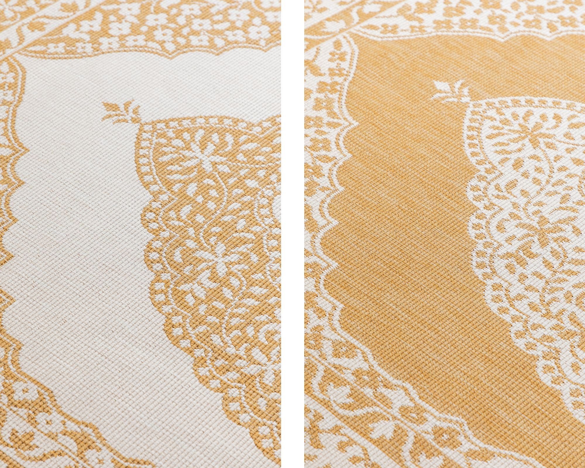 ELLE DECORATION Vloerkleed Meekly omkeerbaar tapijt Vlakweefsel, In-& Outdoor, Modern, tweezijdig, balkon, woonkamer