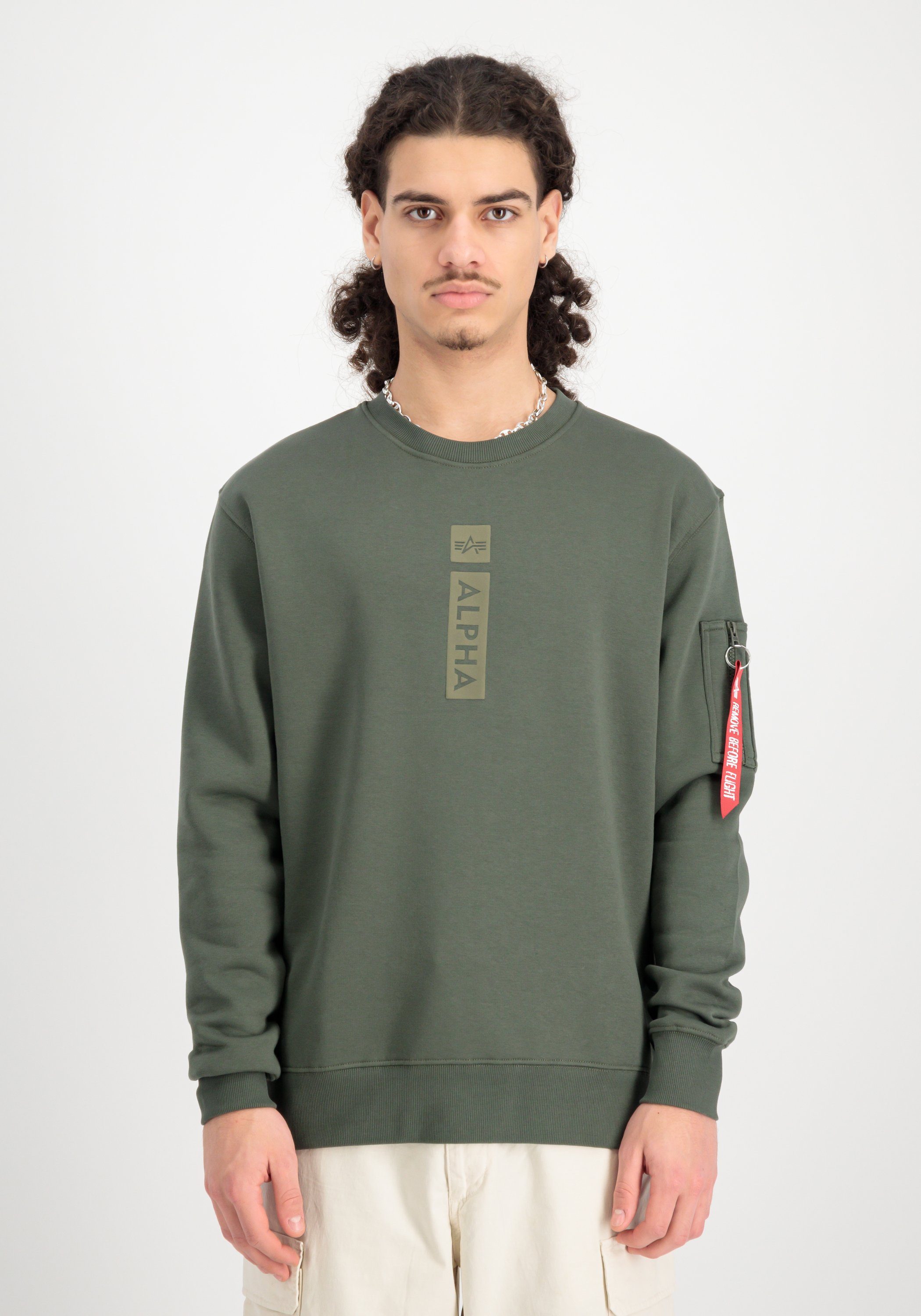 Alpha Industries Sweater Men Sweatshirts Alpha Refl. Print Sweater