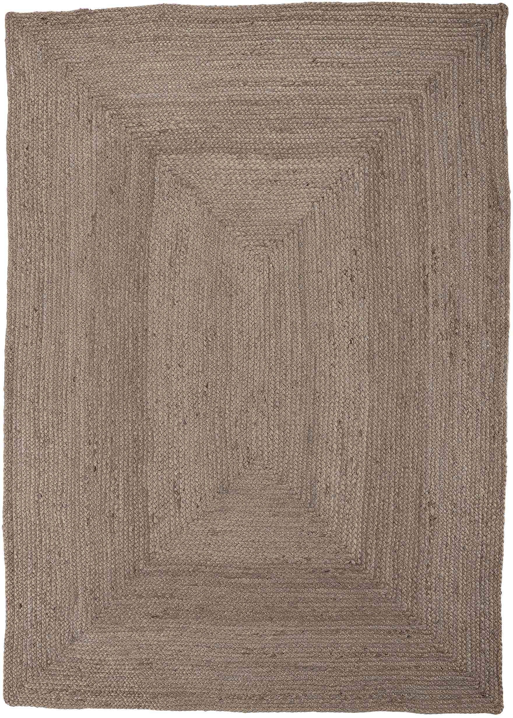 carpetfine Vloerkleed Nele jute-vloerkleed natuurmateriaal gevlochten tweezijdig te gebruiken kleed van 100% jute, vierkant en als loper