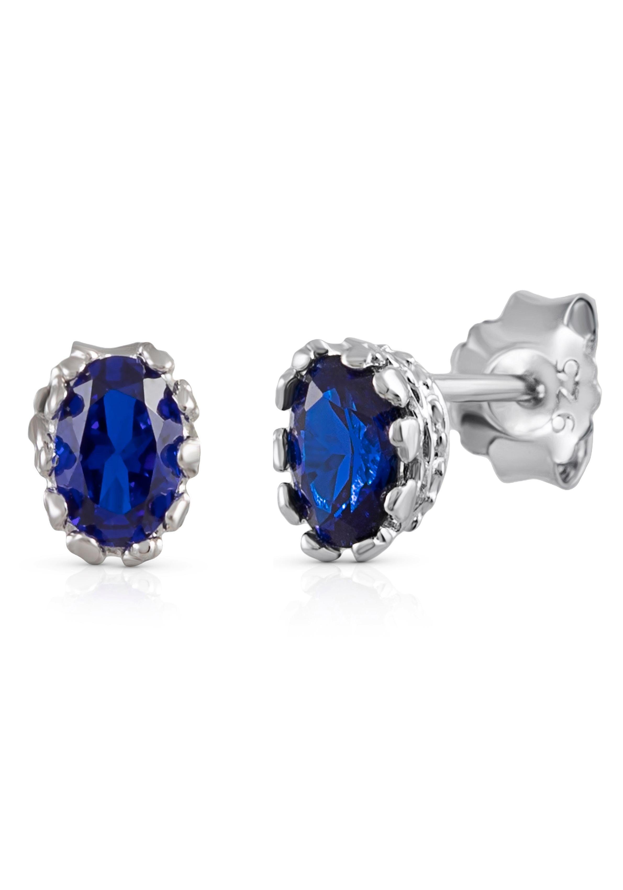 Firetti Oorstekers Sieraad cadeau zilver 925 oorbellen edelsteen spinel dames oorbellen zilver(kleur)