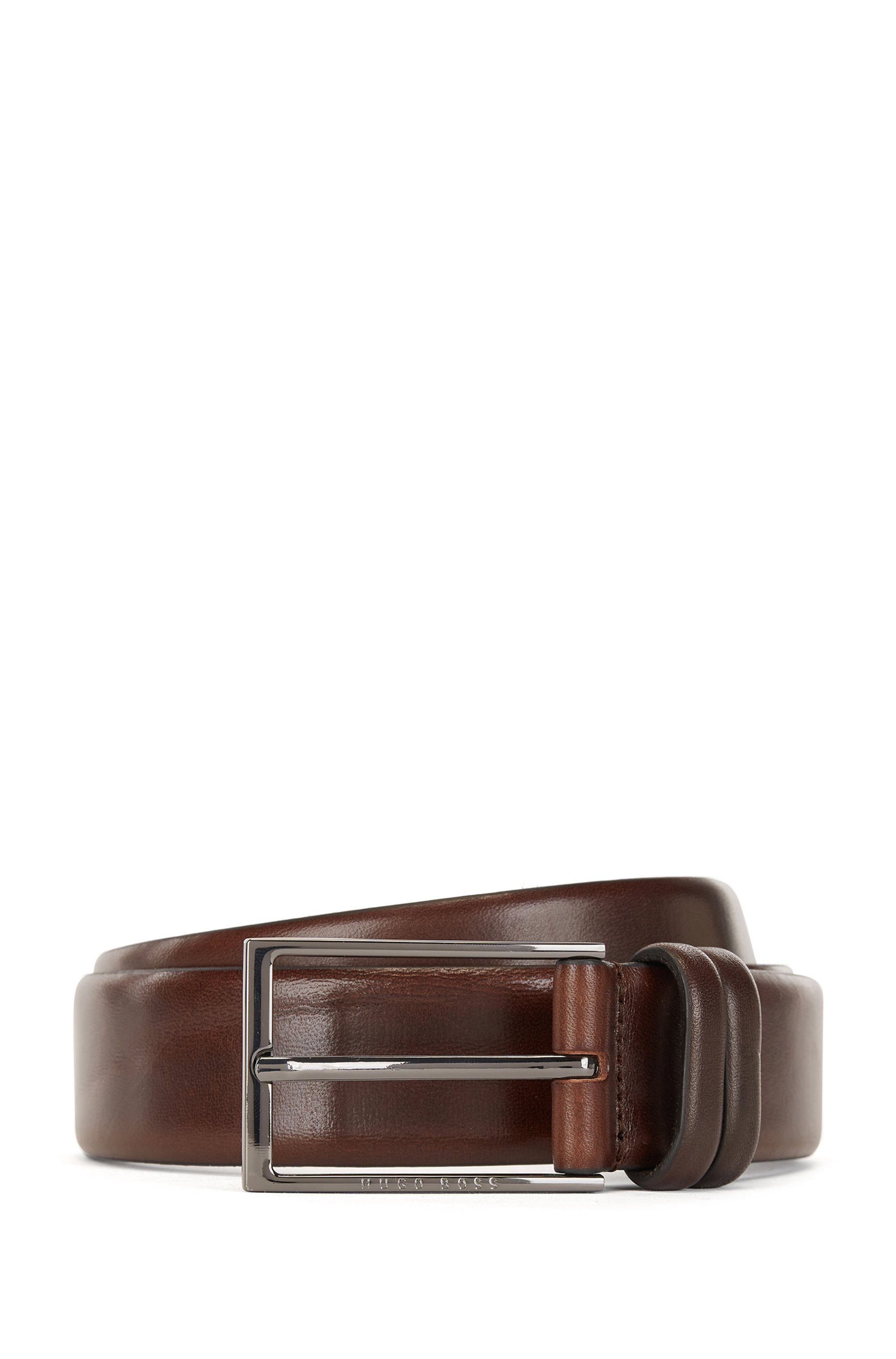 Boss Leren riem CARMELLO van gelooid leer met hugo boss logo-embossing op metalen sluiting