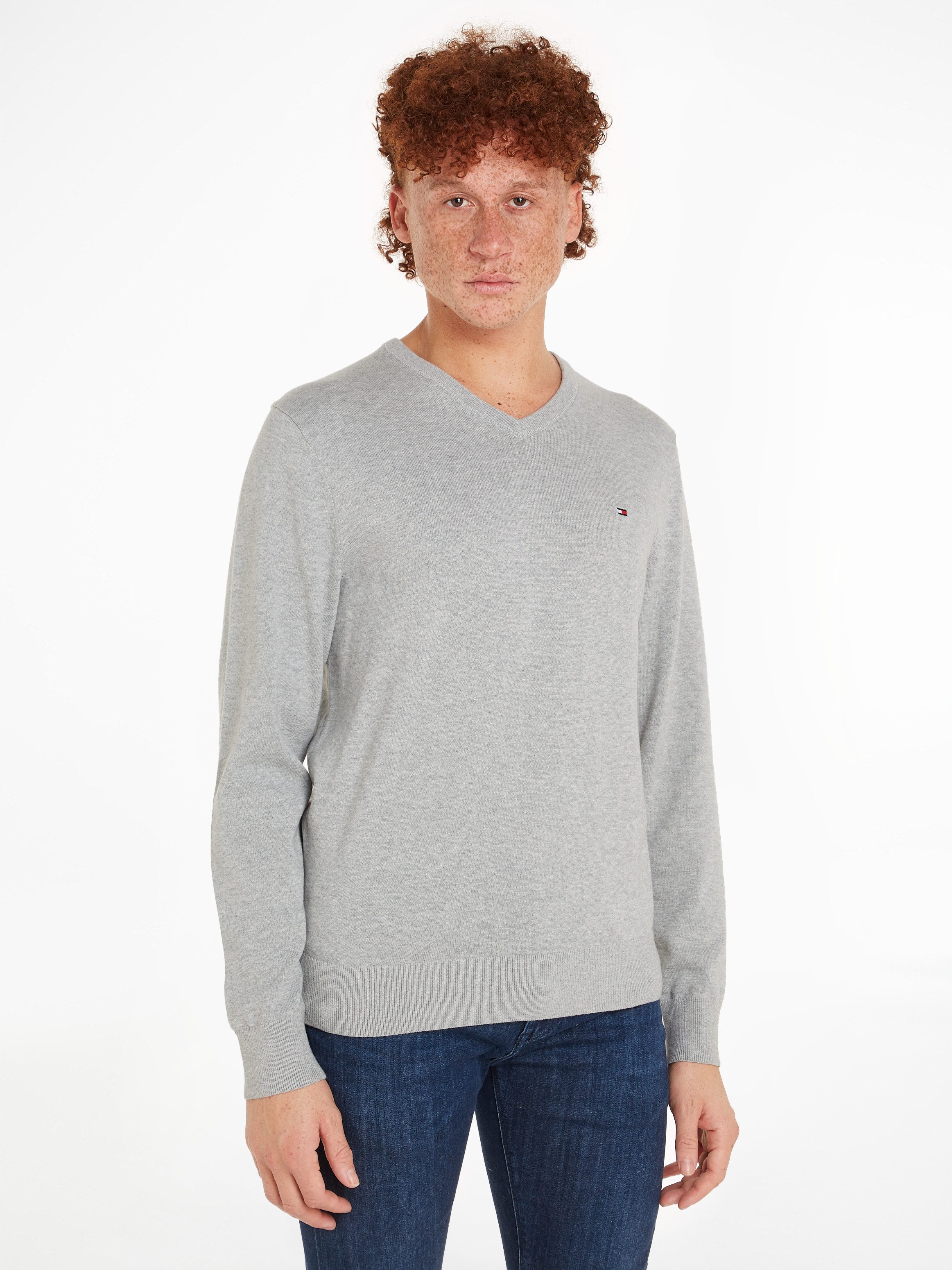 Tommy Hilfiger Gebreide trui ESSENTIAL COTTON V NECK