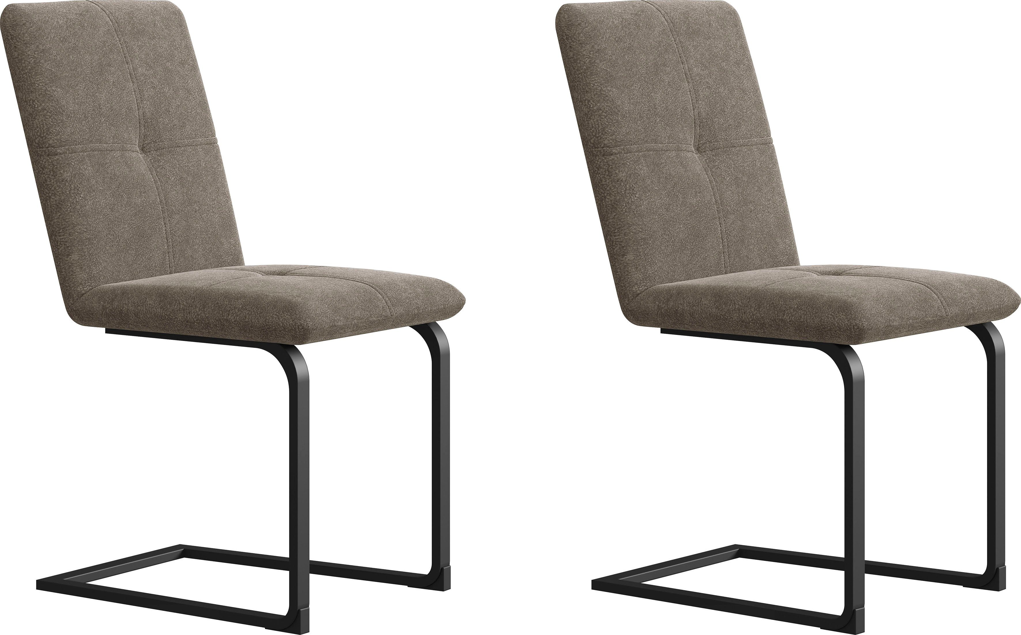 Home affaire Vrijdragende stoel VITA (set, 2 stuks) zweefstoelen bruin