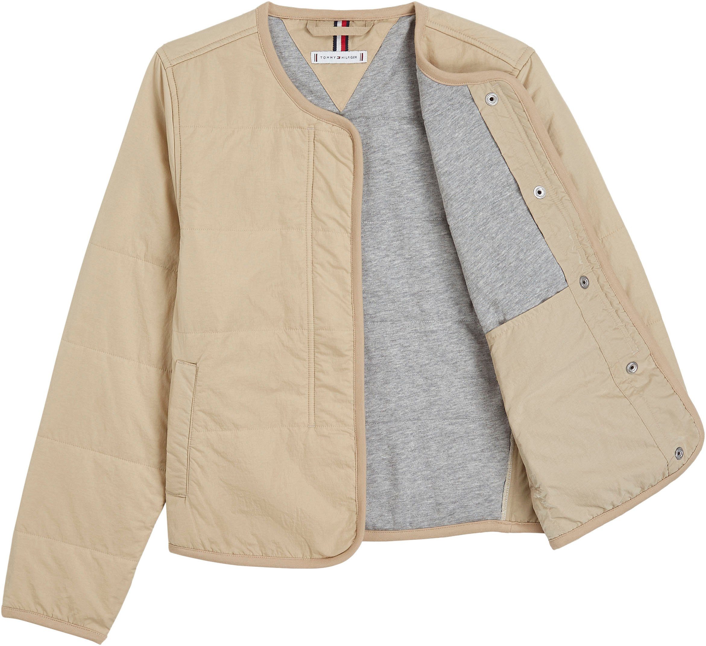 Tommy Hilfiger Gewatteerde jas JERSEY LINED JACKET met tommy jeans-merklabel