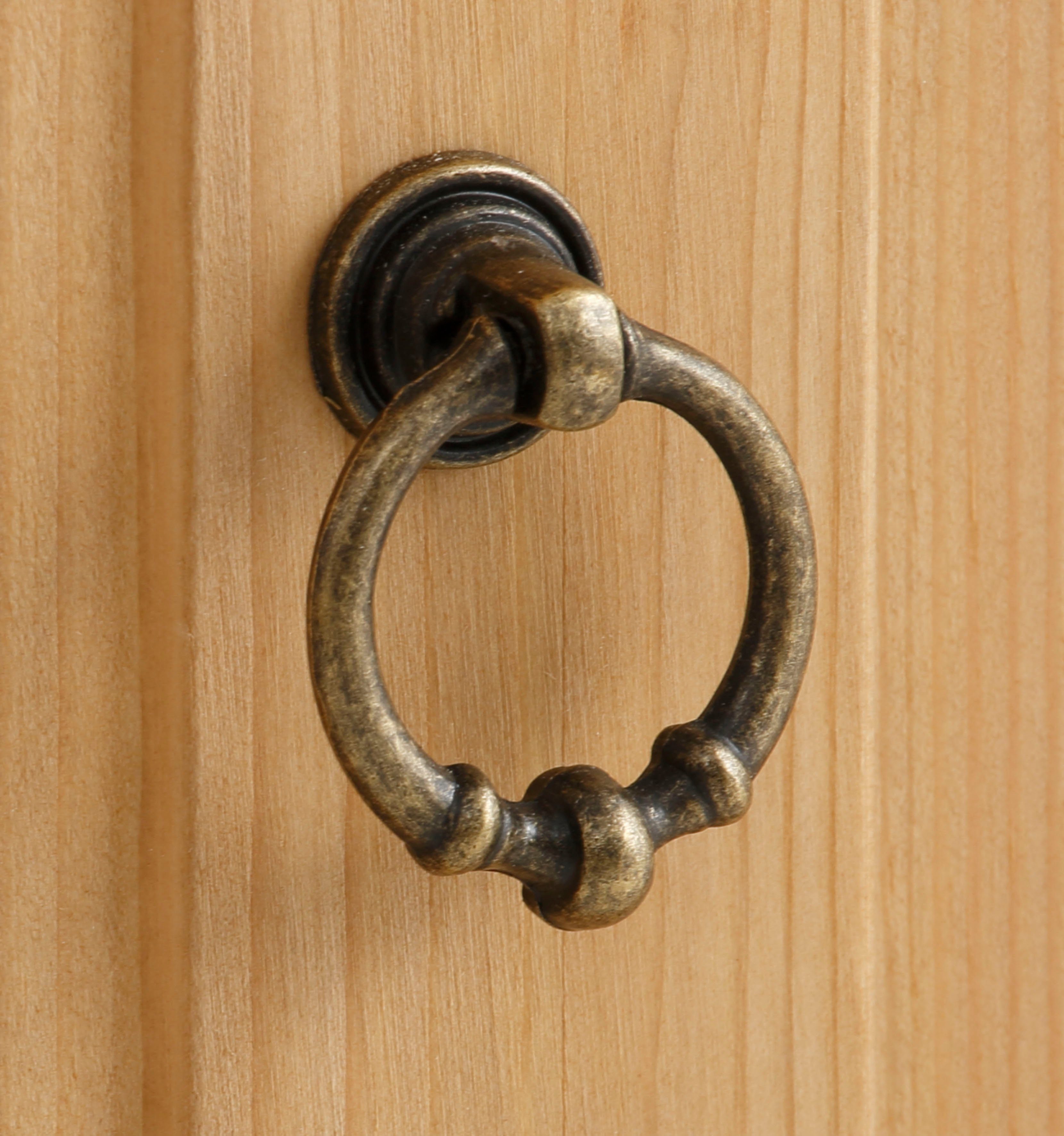 Home affaire Vitrinekast ANNA Breedte 69 cm, hoogte 187 cm, metalen grepen, van massief grenen, FSC®