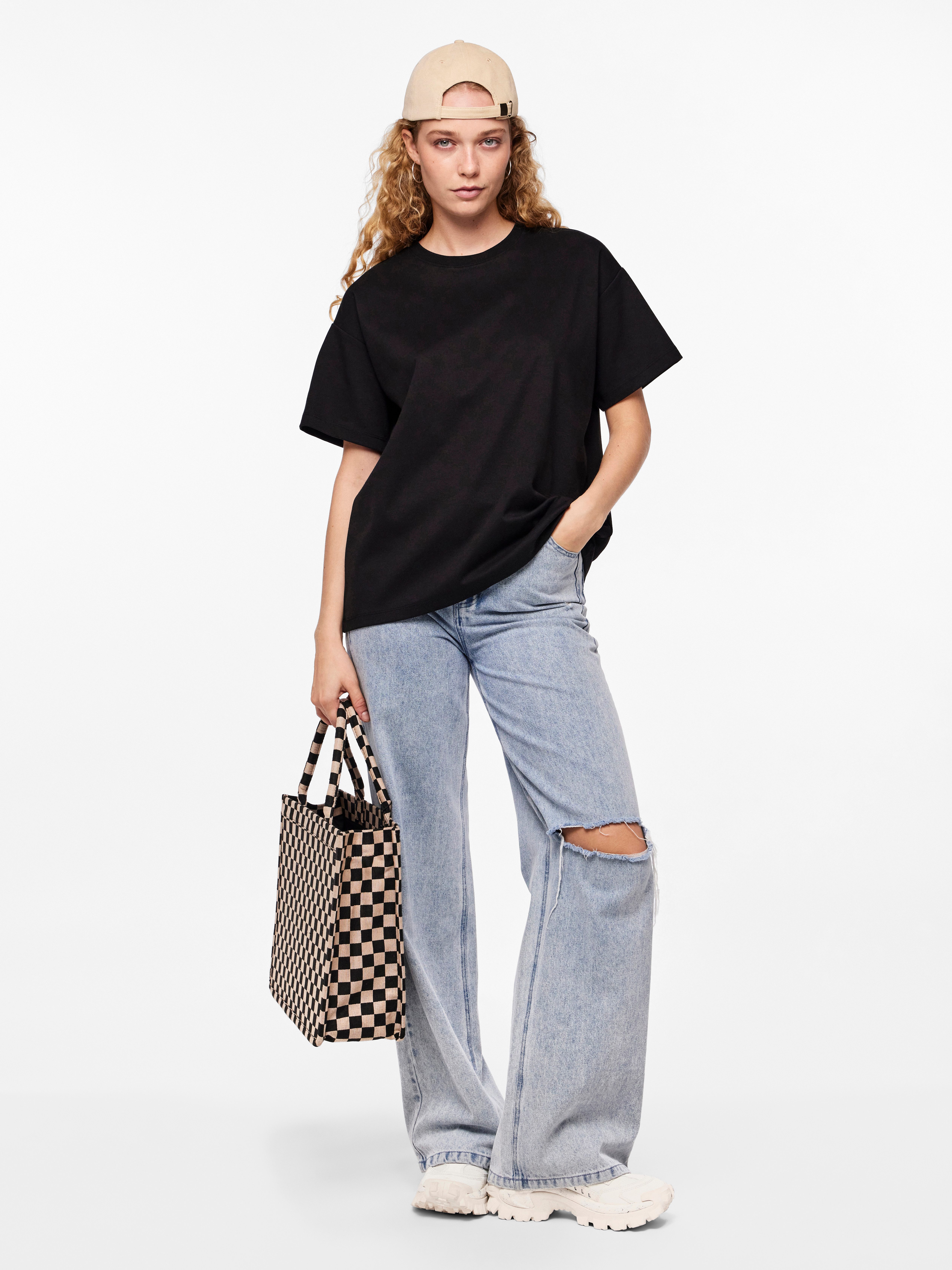 pieces Shirt met korte mouwen PCSKYLAR SS OVERSIZED TEE NOOS