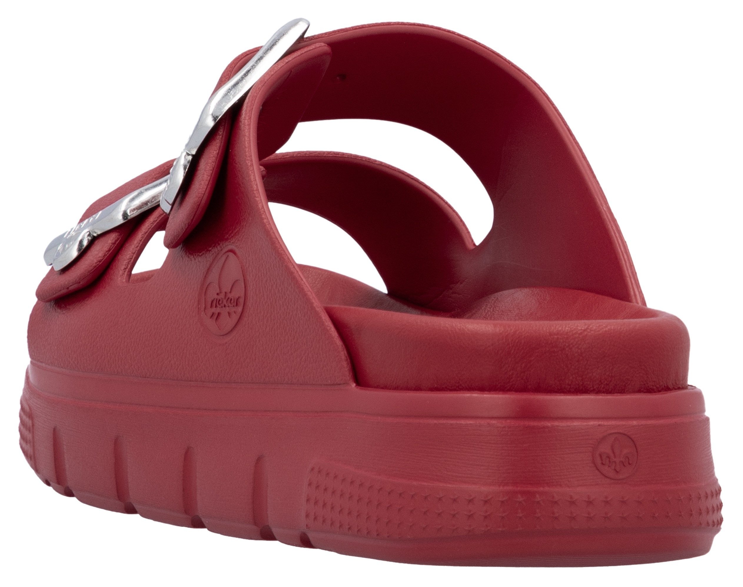 Rieker Slippers , plateau, zomerschoen, slippers in breedte g (=wijd)