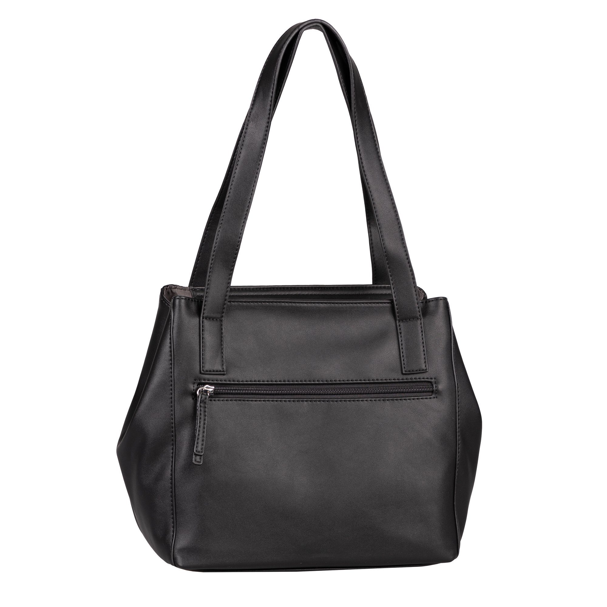 Tom Tailor Shopper Mirenda Grote shopper met allover logoprint en randkleur