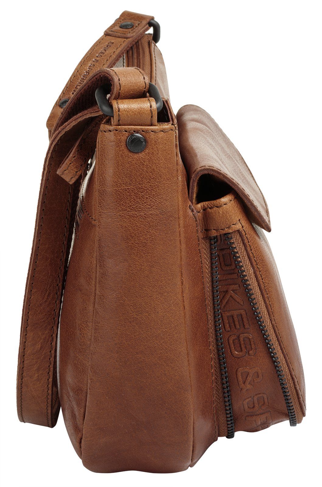 Spikes & Sparrow Schoudertas echt leder