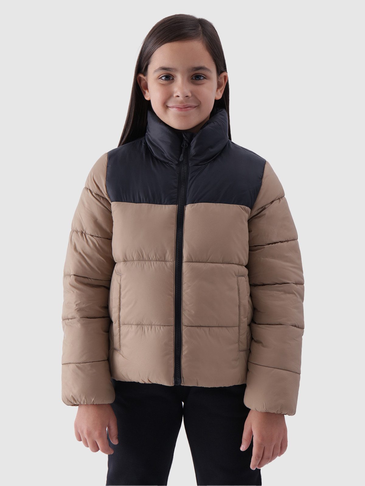 OTTO 4F Gewatteerde jas meisjes winterjassen maat 152 beige