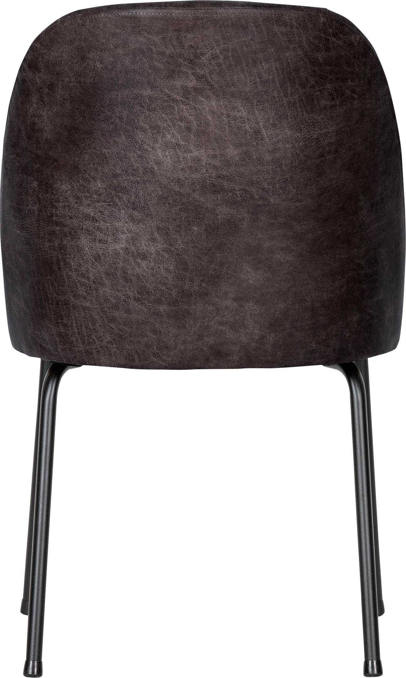 WOOOD Eetkamerstoel Stockholm Gestoffeerde stoel, 4-poots metalen frame, breedte 50 cm (set, 2 stuks)